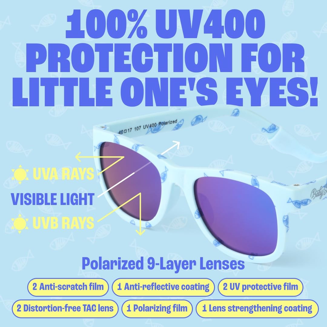 Polarized Baby Sunglasses with Strap Unbreakable Flexible Infant Sunglasses …