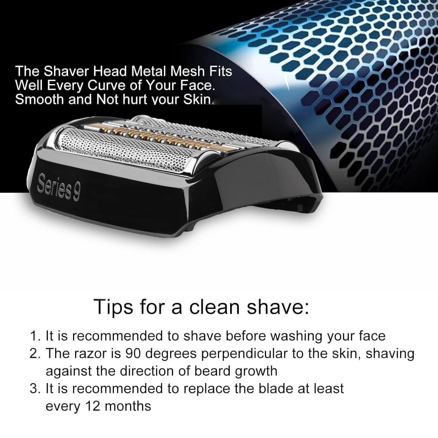 Series 9 Electric Shaver Replacement Head 92B Compatible with Braun S9 Sport Rep
