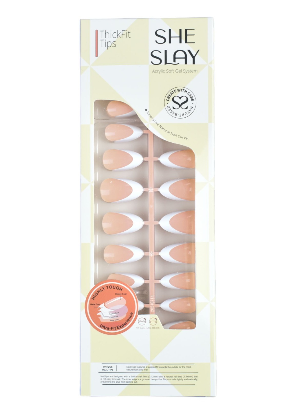 Almond Sunkiss-140pcs Multi-Shape French Press-On Nails