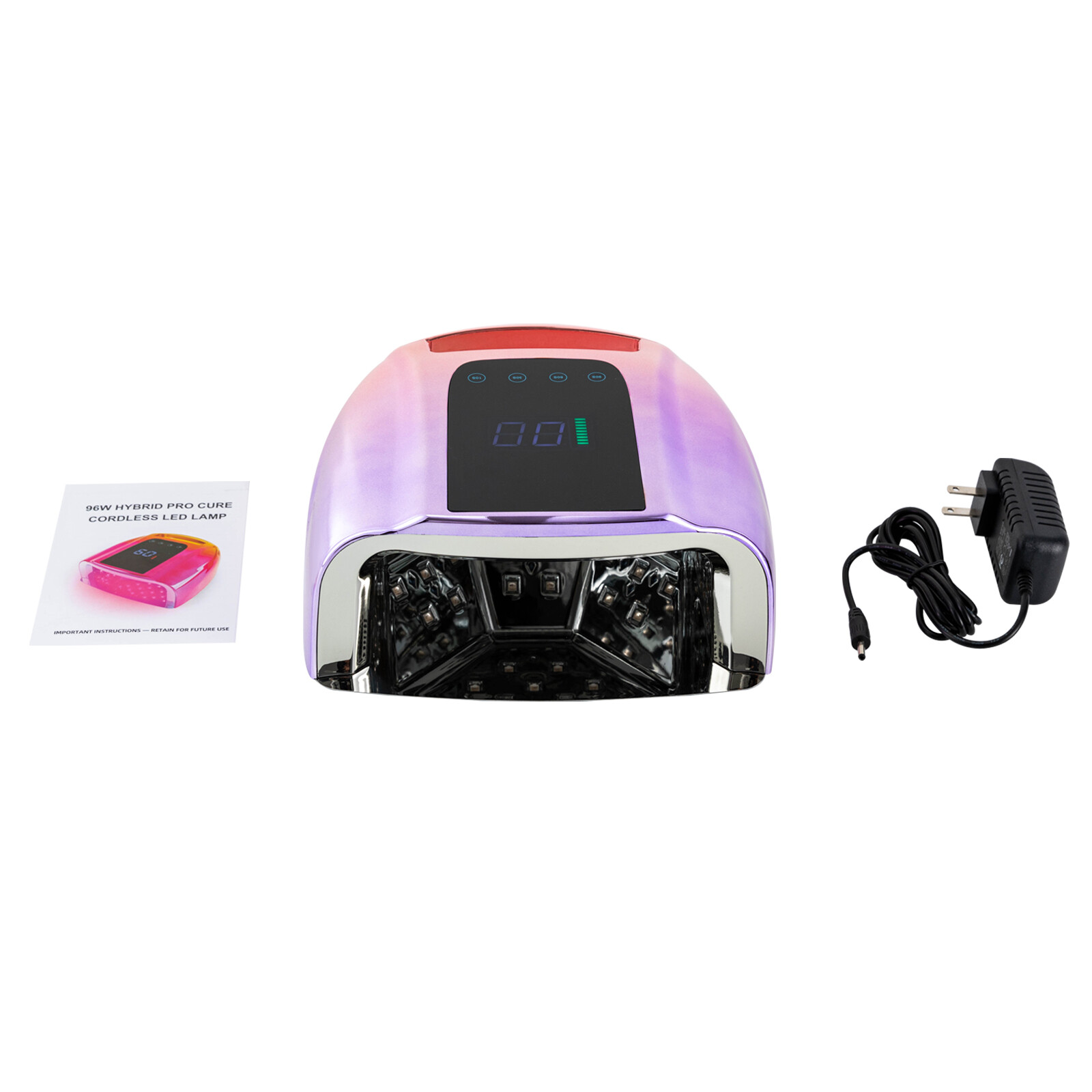 96W Rechargeable Cordless Professional Nail Gel Dryer Led UV Nail Lamp Manicure