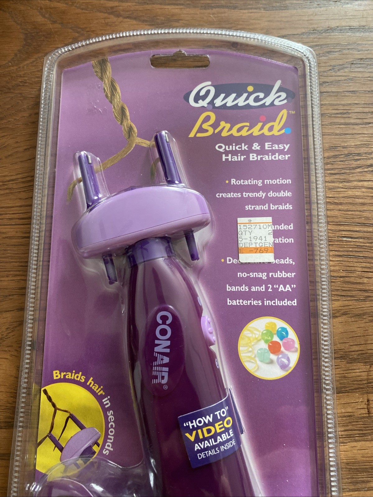 2001 CONAIR Quick Braid Quick & Easy Hair Braider With Accessories New Sealed
