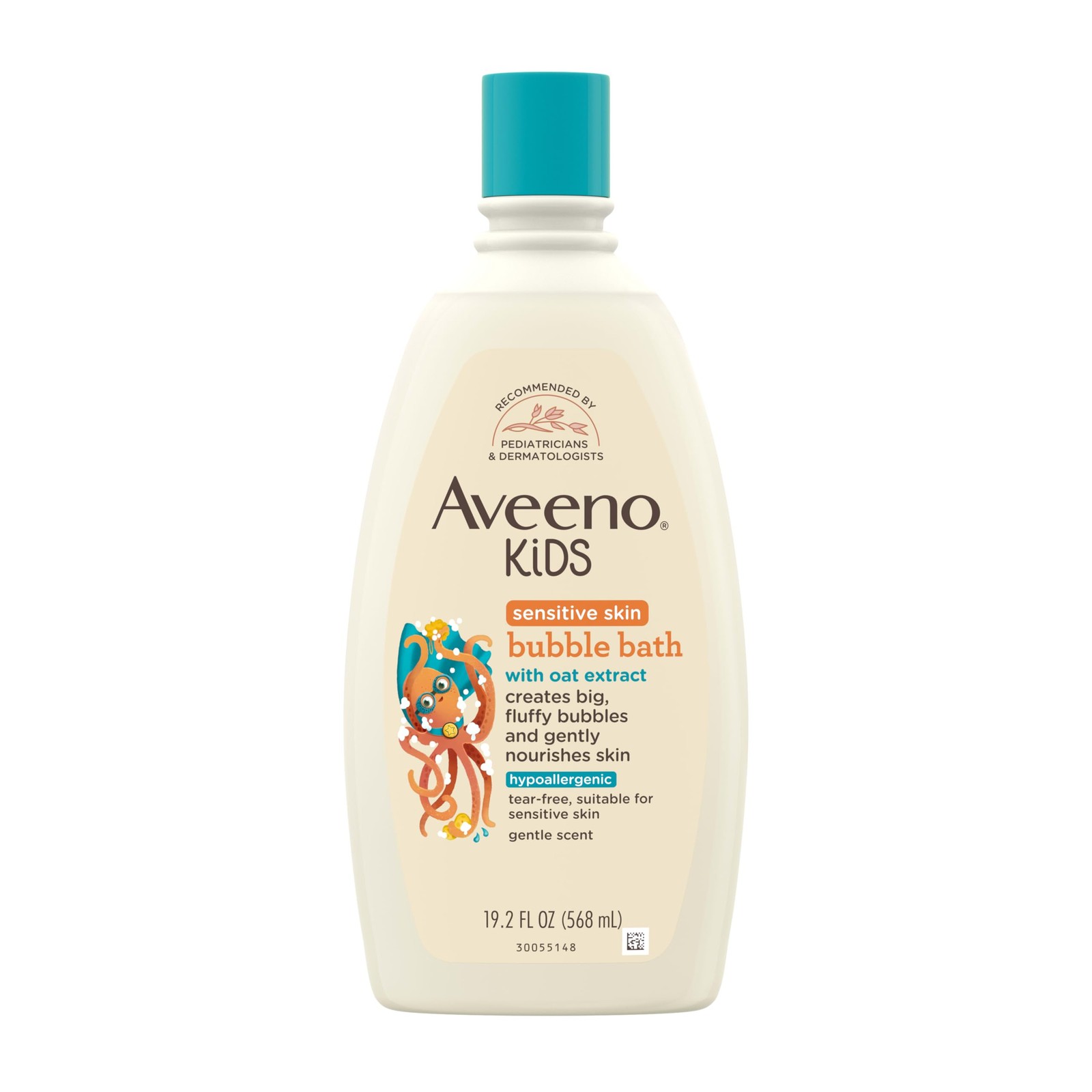 Aveeno Kids Bubble Bath 19.2 fl oz – Sensitive Skin, Oat Extract, Dye-Free