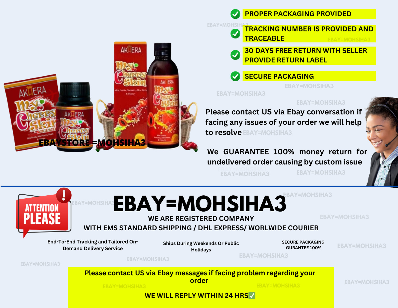 ( 2 BOX ) Collagen My Cherry Skin Advance Whitening Glowing Anti Aging Acne