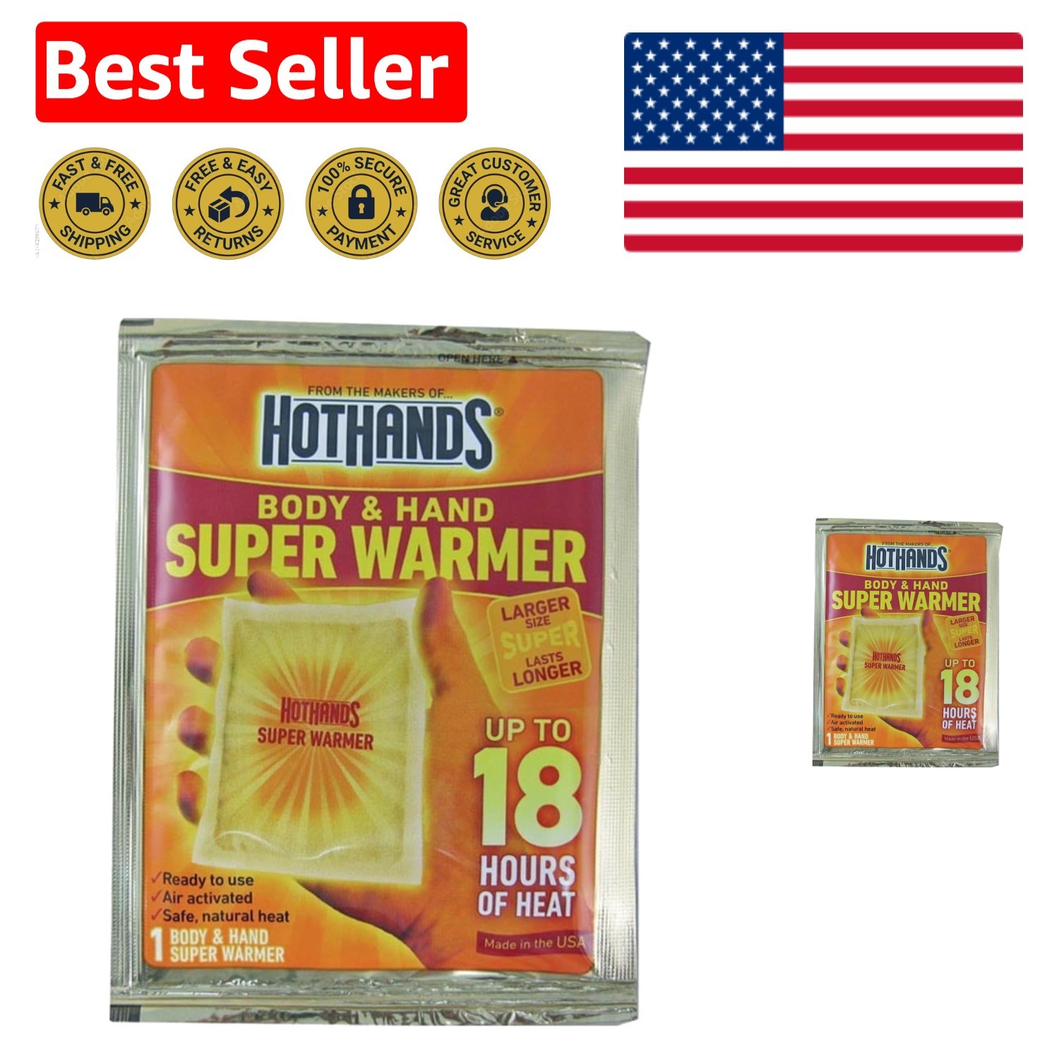 Air-Activated HotHands Heat Pack – 12-Hour Neoprene Warmer for Outdoor Use