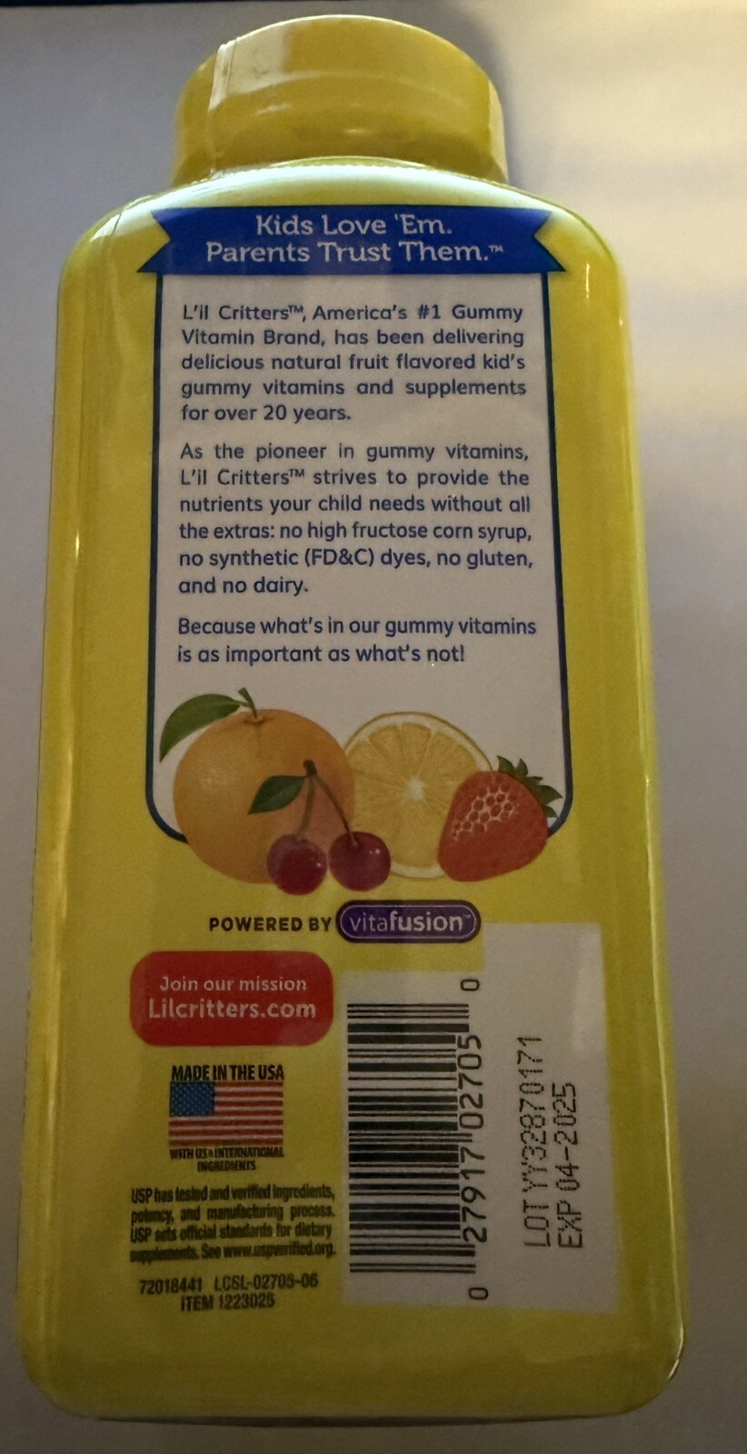 290 Count Lil Critters IMMUNE C Plus Zinc Vitamin C D GUMMIES Dietary Supplement