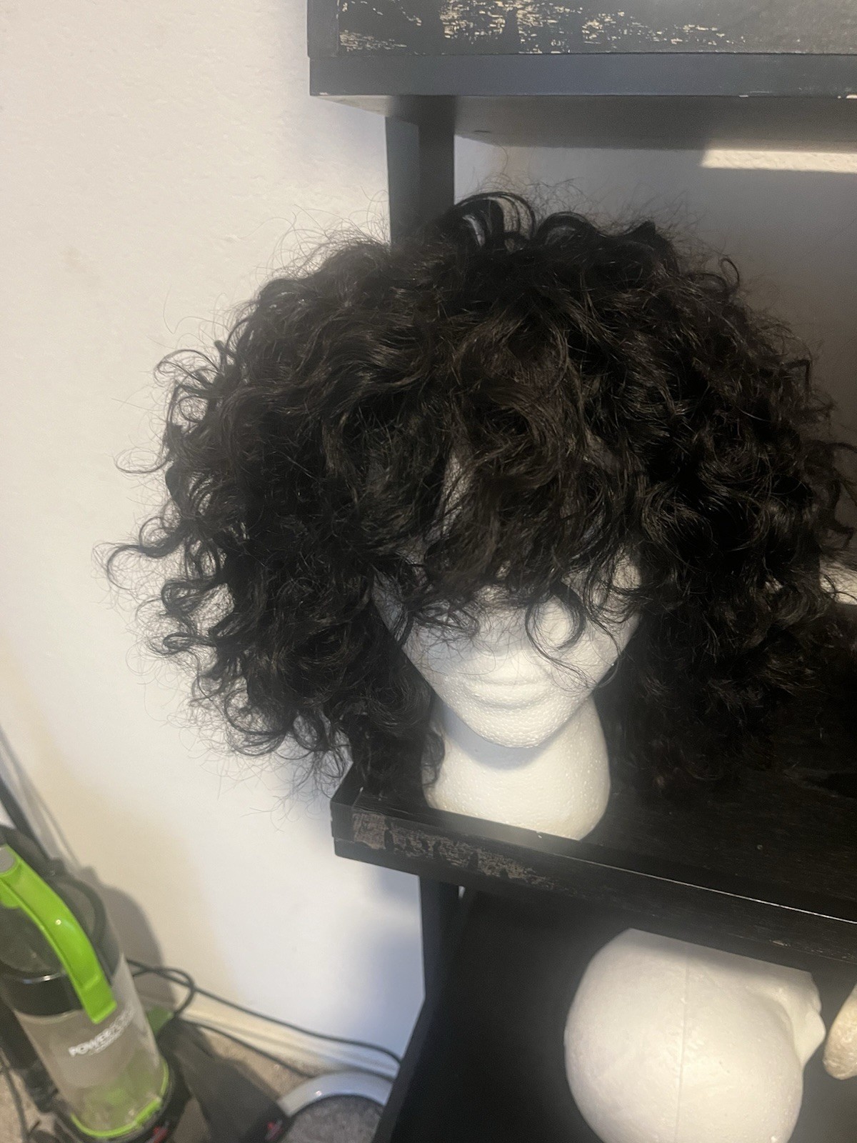 Curly Hair Wig Hairpiece Black Shade Curly Texture Natural Style