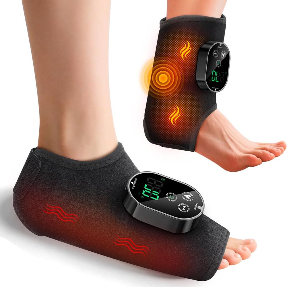 Electric Foot & Ankle Massager 6 Heat 3 Modes for Plantar Fasciitis Pain Relief