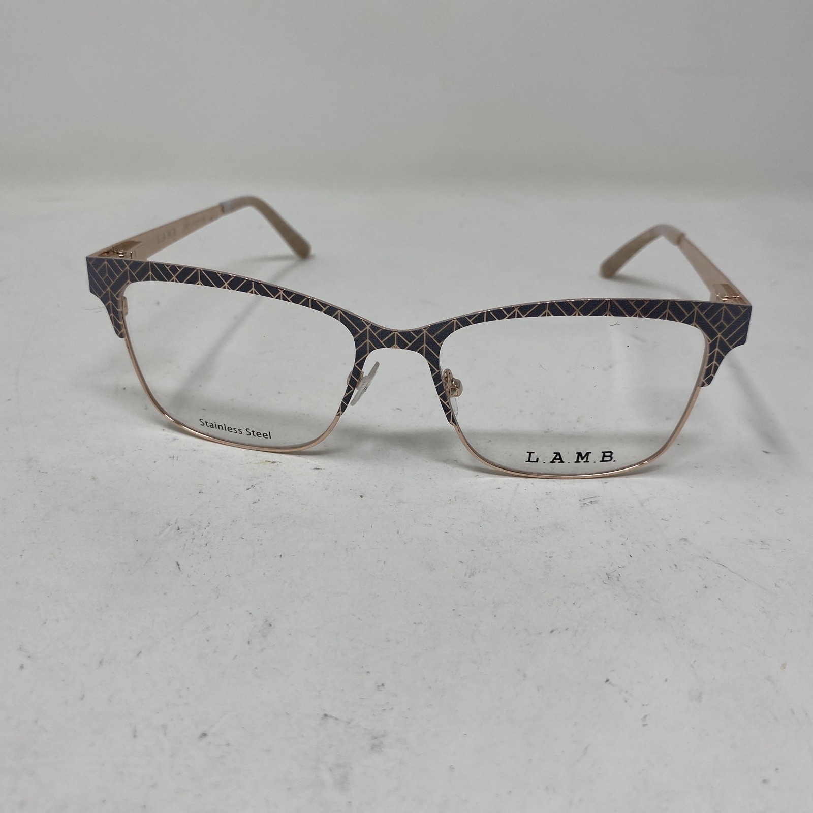 LAMB EYEWEAR LA122 GRAY ROSE GOLD 53-16-135 B:39 FLEX HINGE E168