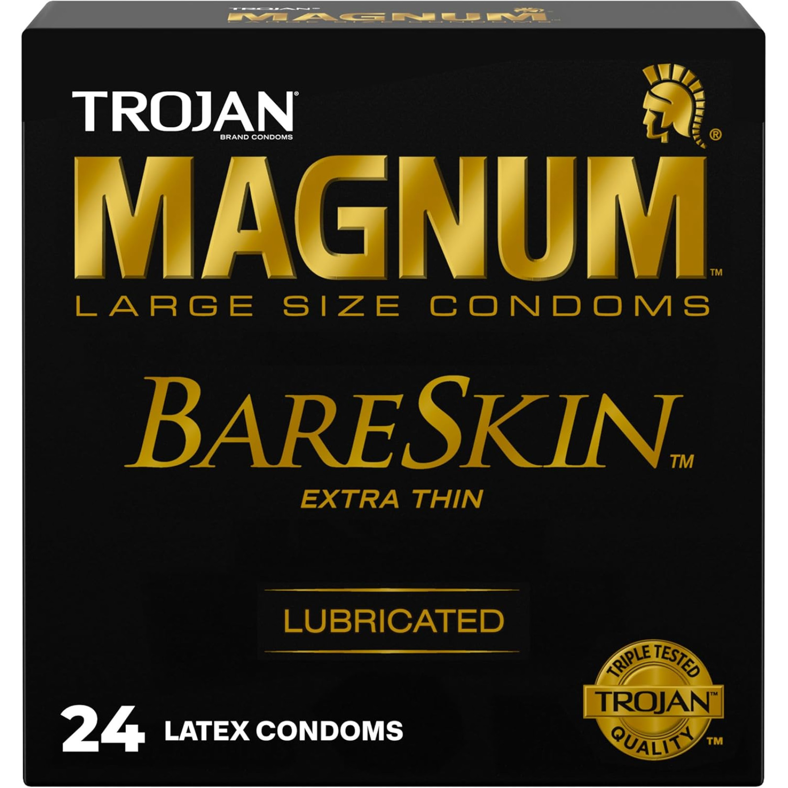 TROJAN Magnum BareSkin Large Latex Condoms 24 Count for Men