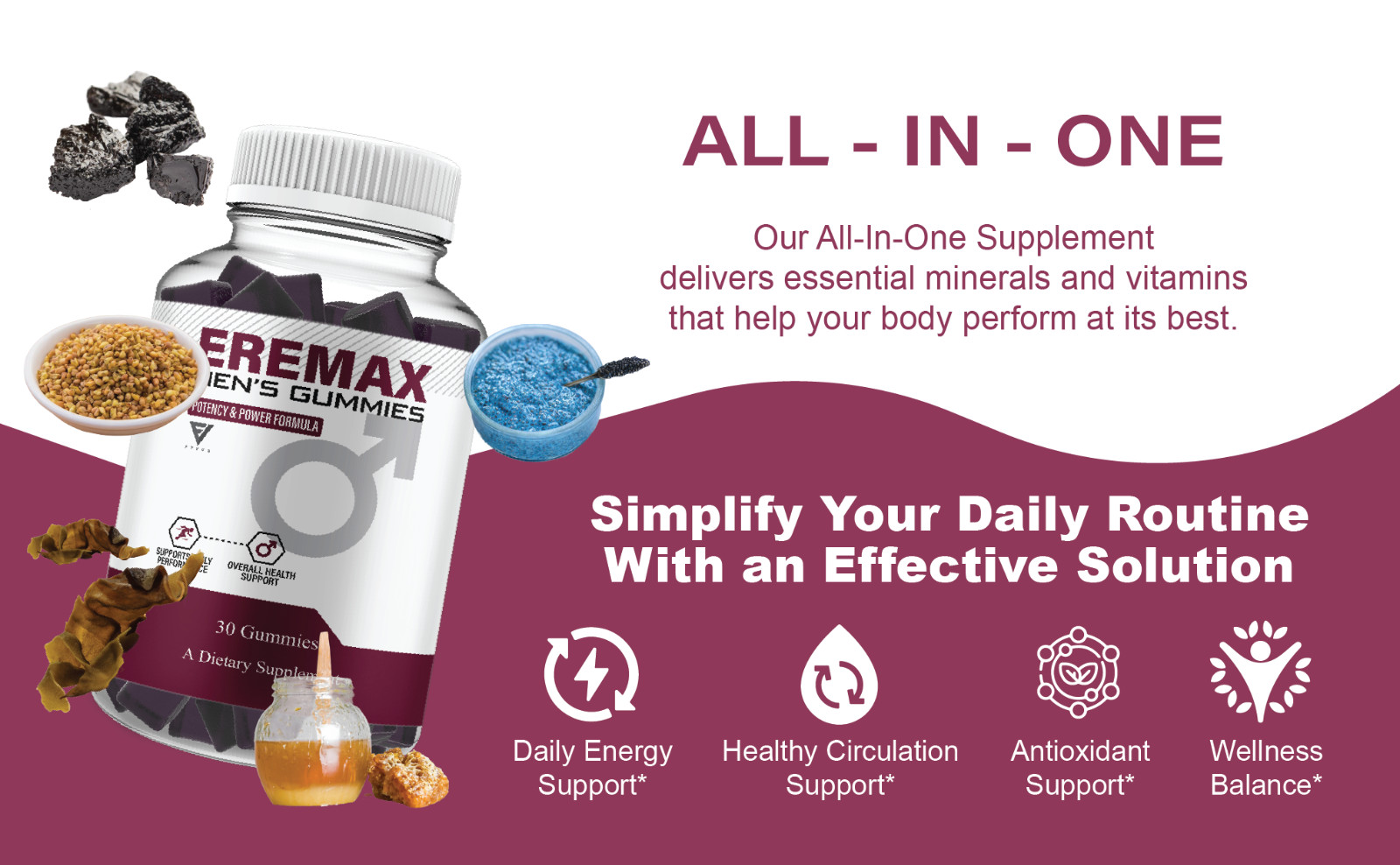 (5 Pack) Eremax Performance Gummies, Eremax Advanced Formula (5 Month Supply)