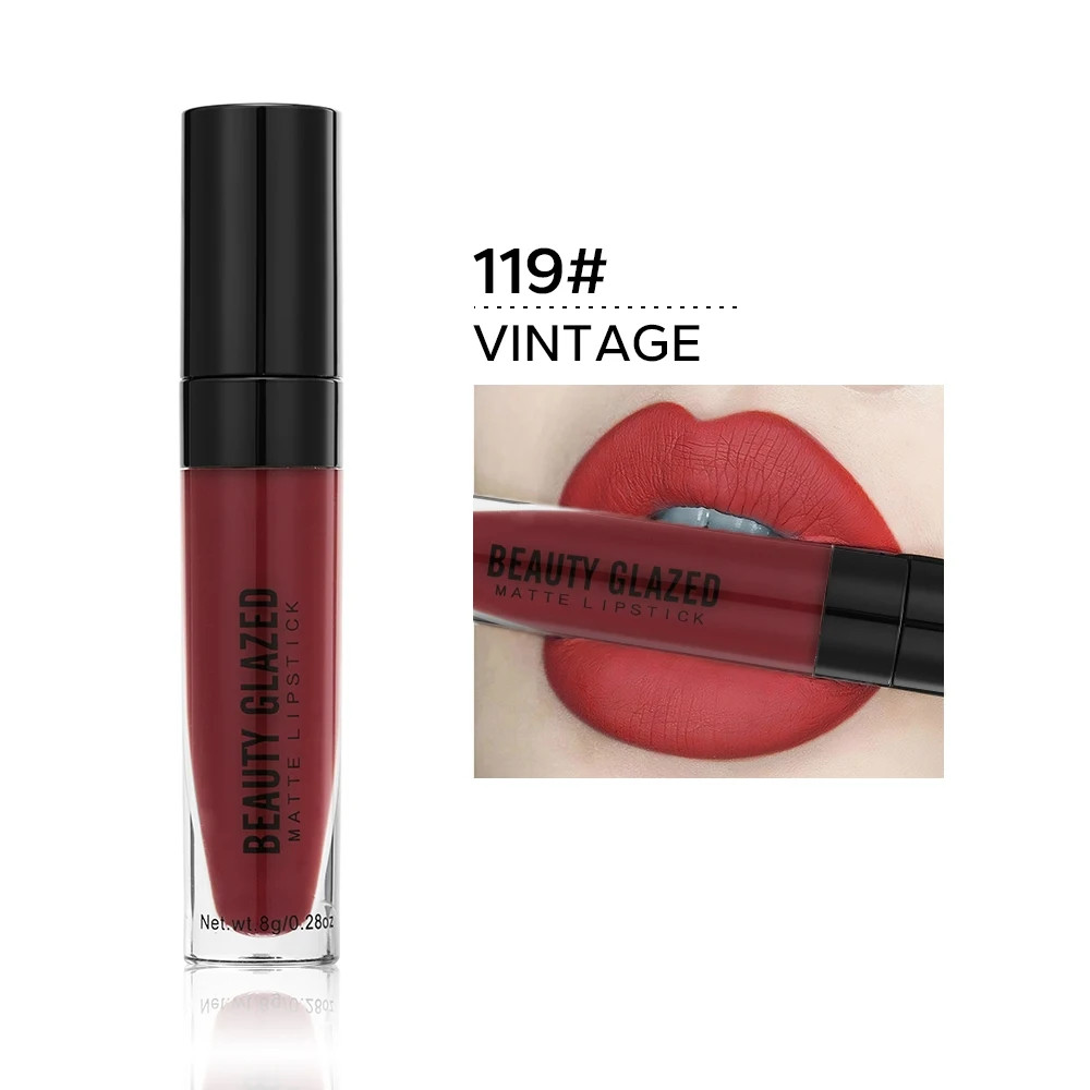 Beauty Glazed 20 Colors Matte Lipstick Waterproof Long Lasting Lip Tint
