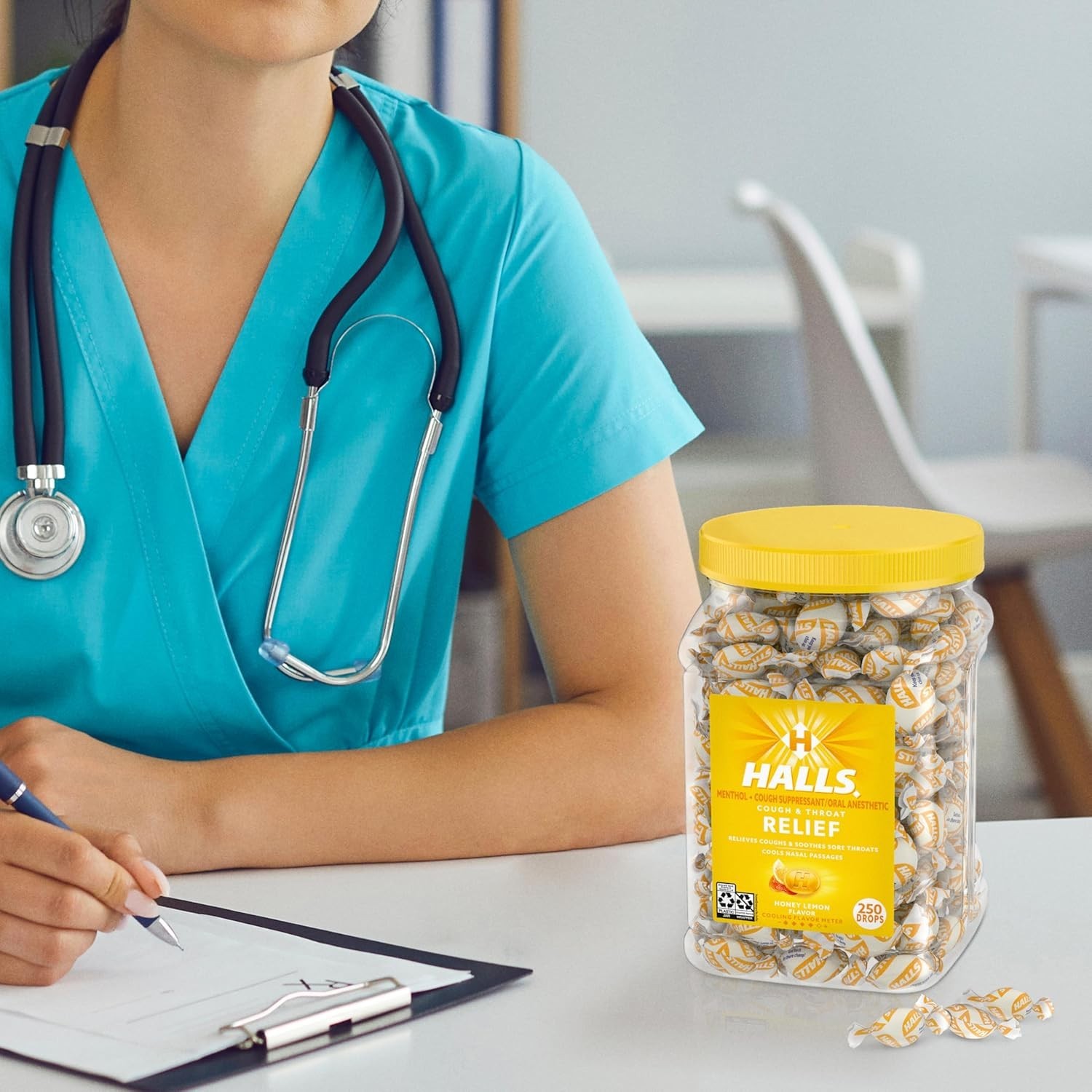 Bulk Honey Lemon Cough Drops: 250 Individually Wrapped Lozenges for Relief