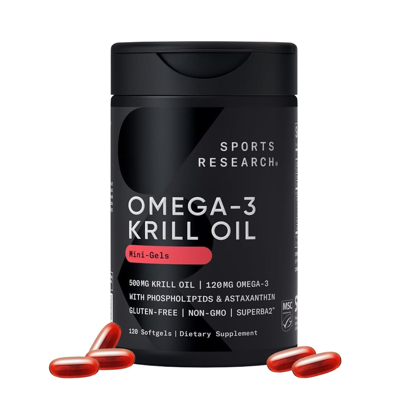 Antarctic Krill Oil Omega 3 1000mg With Phospholipids, Choline & Astaxanthin