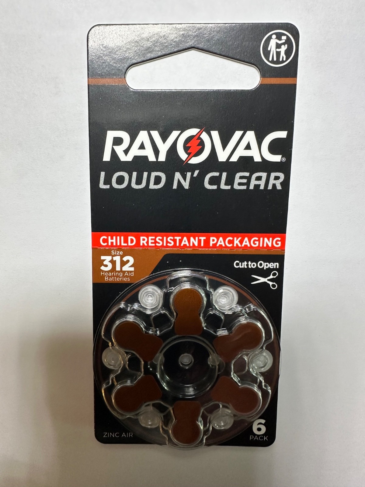 RAYOVAC LOUD N CLEAR Hearing Aid Battery 312 – Pack of 6 , 4 PACK TOTAL