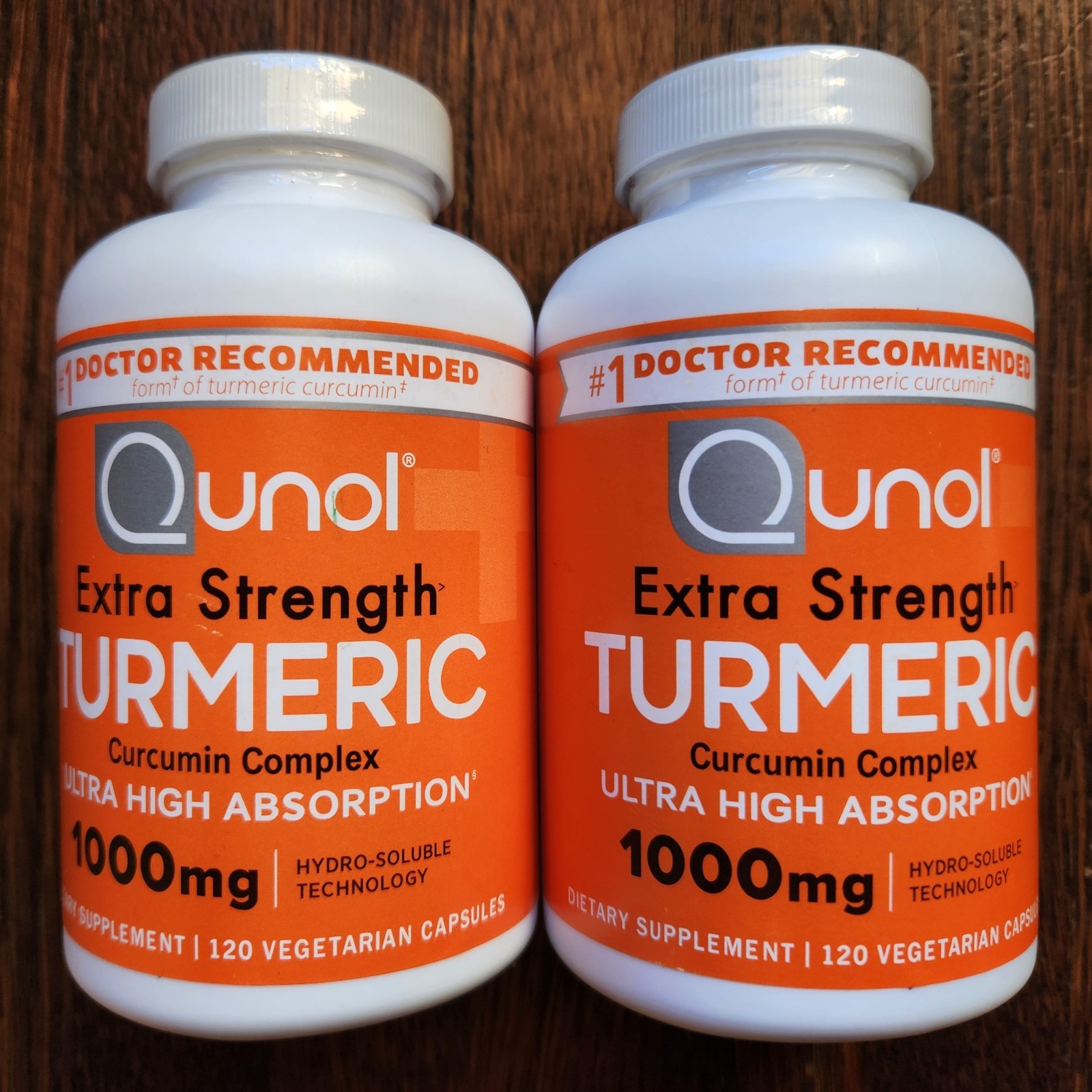 2-pack Qunol Turmeric Curcumin Complex Extra Strength 1000mg, 120 count each