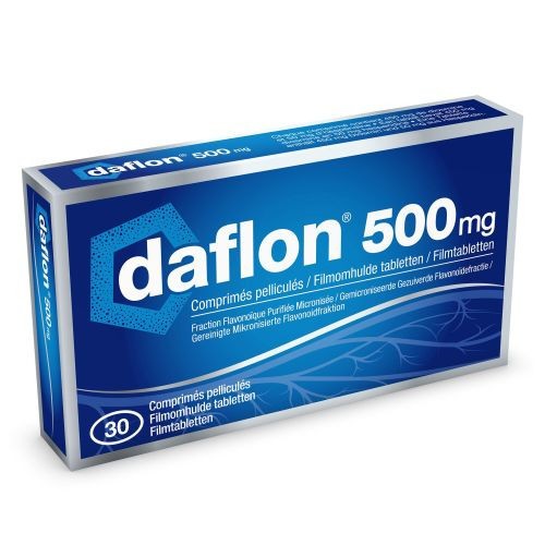 Daflon 500mg Tablets 30 Count Plant-based Flavonoid Supplement Free Shipping