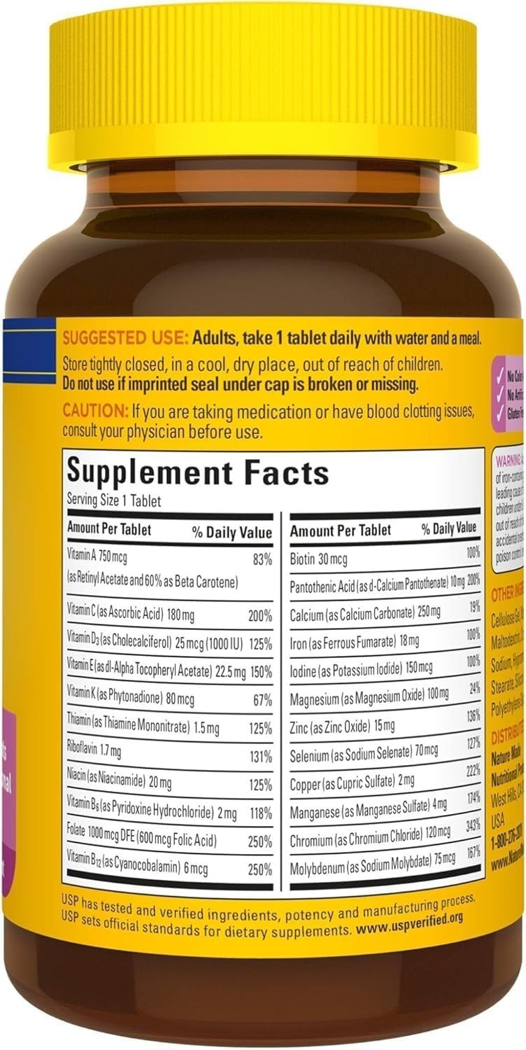 Plant-Based Iron Supplement 90ct for Women – Apple Flavor Nutritional Support