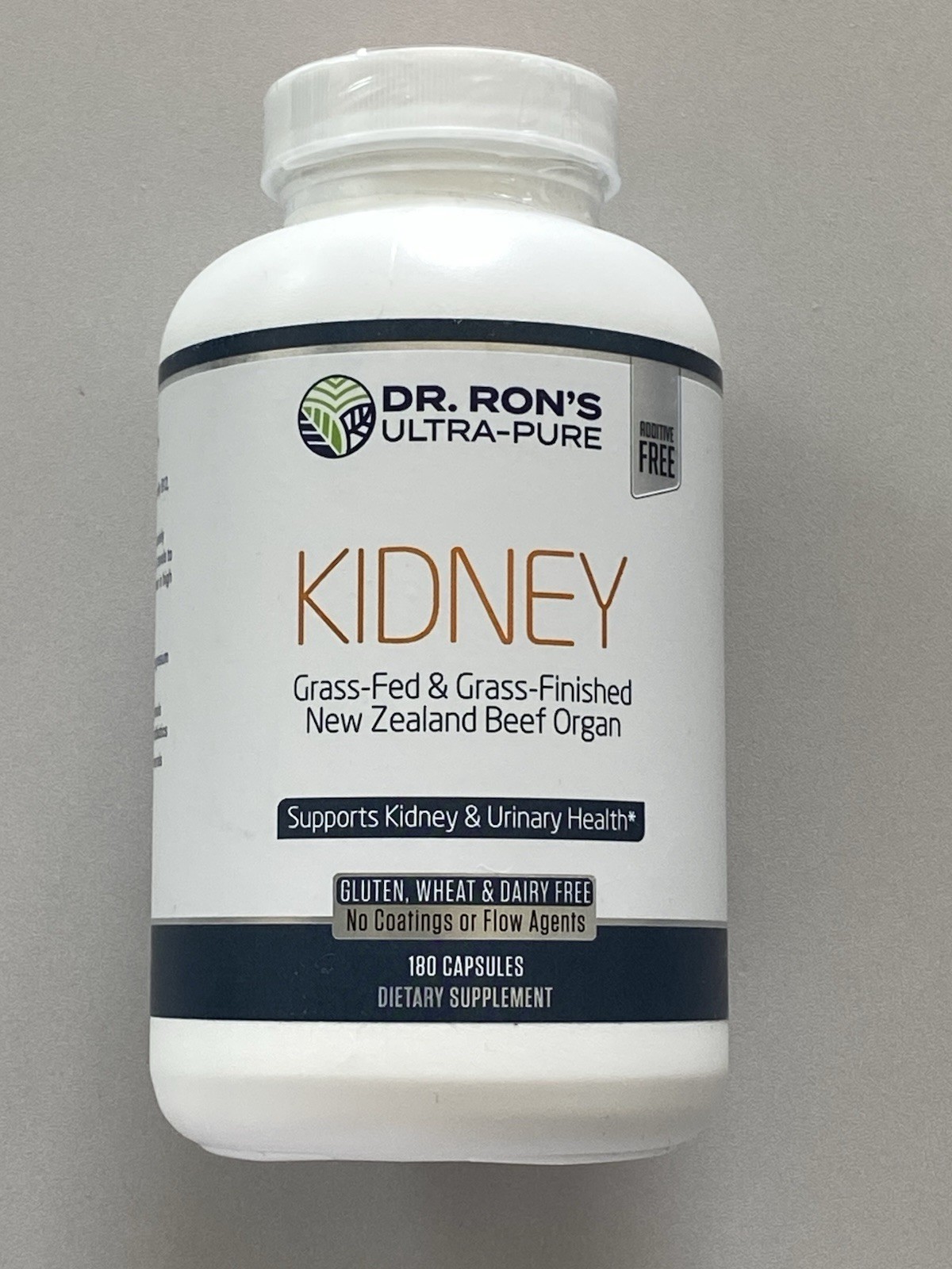 Dr. Ron’s Ultra-Pure Kidney Support 500mg 180 Capsules Non-GMO GF Exp 05/2028