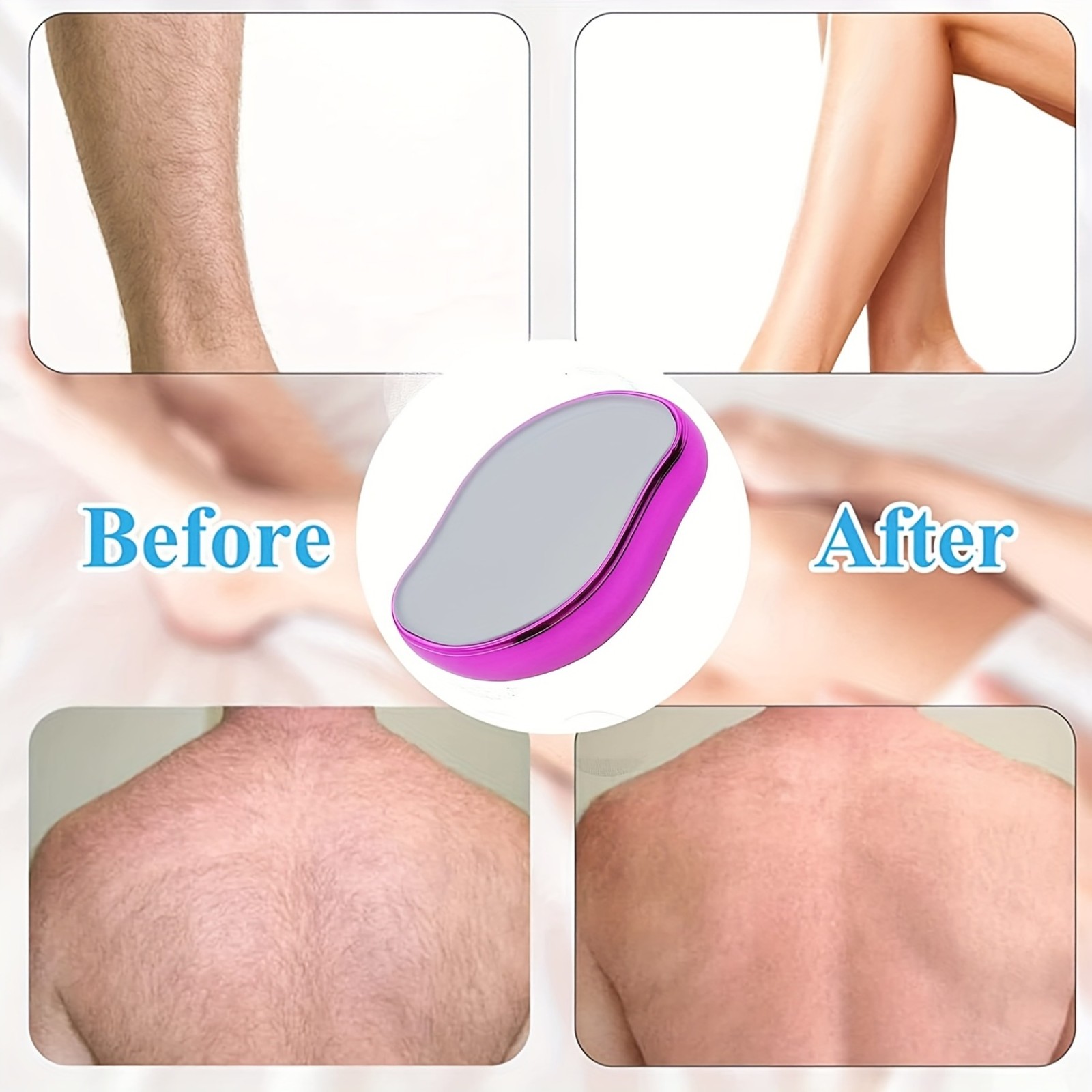 1Pc Chemical Free Nano Glass Hair Remover Waterproof Reusable For Men Women