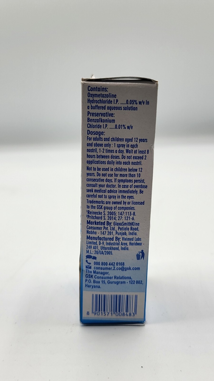 Otrivin Oxy Fast Relief Adult Nasal Spray OFFICIALLY USA WHOLESALE 10ml EXP.2027
