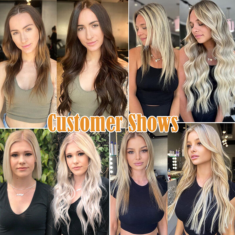 40pcs Thick Tape In 100% Real Human Hair Extensions Russian Skin Weft Full Head