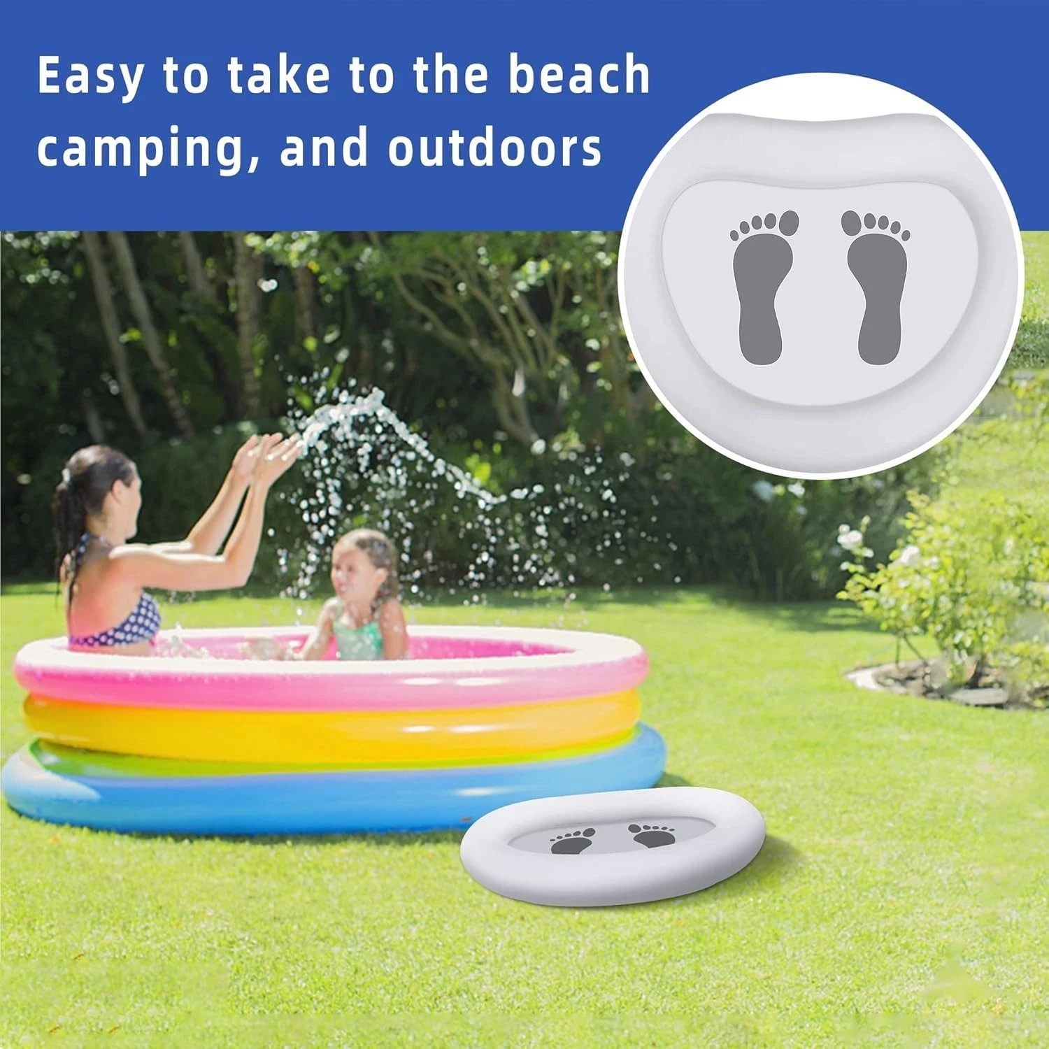 Multifunctional Inflatable Foot Bath for Pool and Spa – Lightweight & Portable