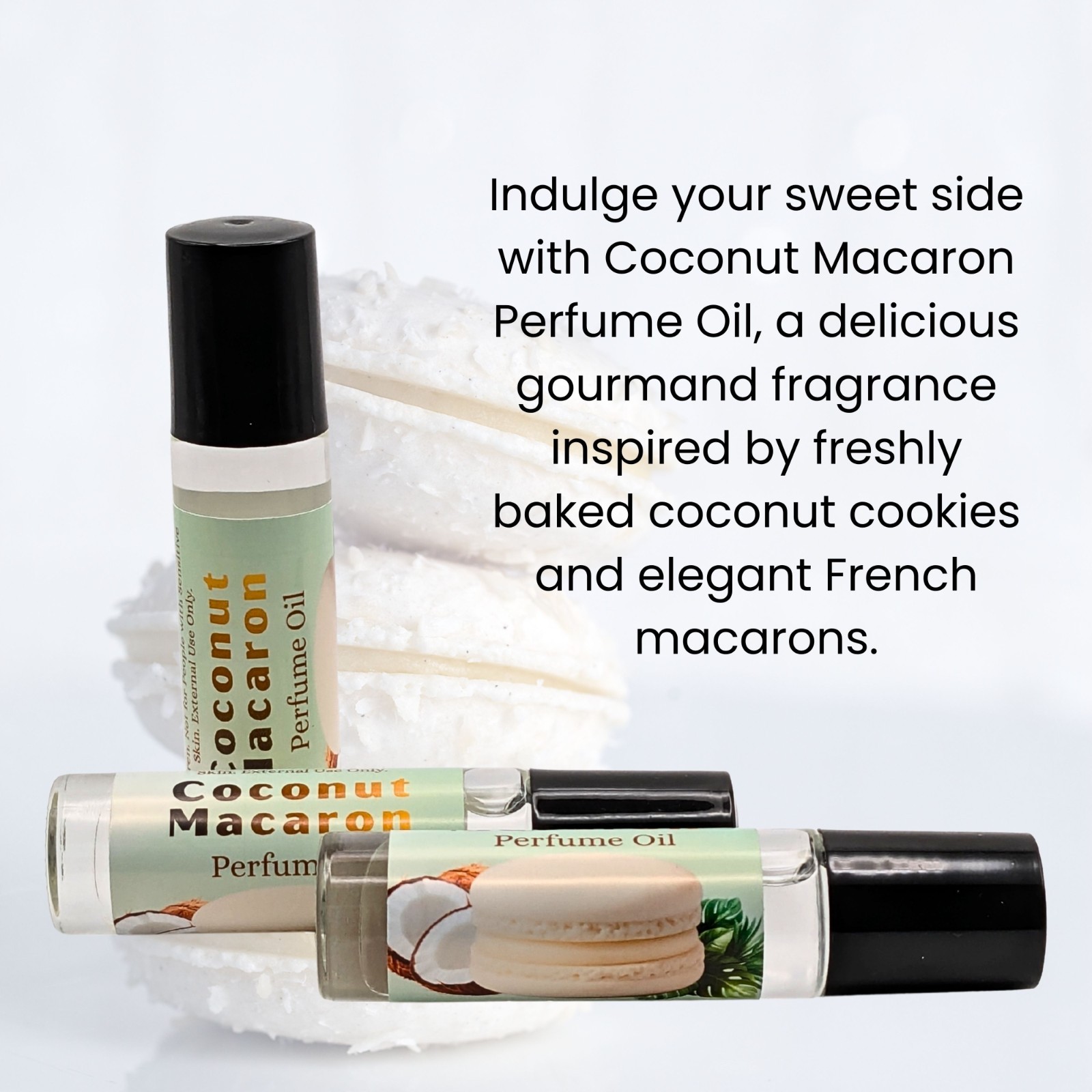 Coconut Macaron Perfume Oil | Sweet Coconut and Bakery Cookie Fragrance