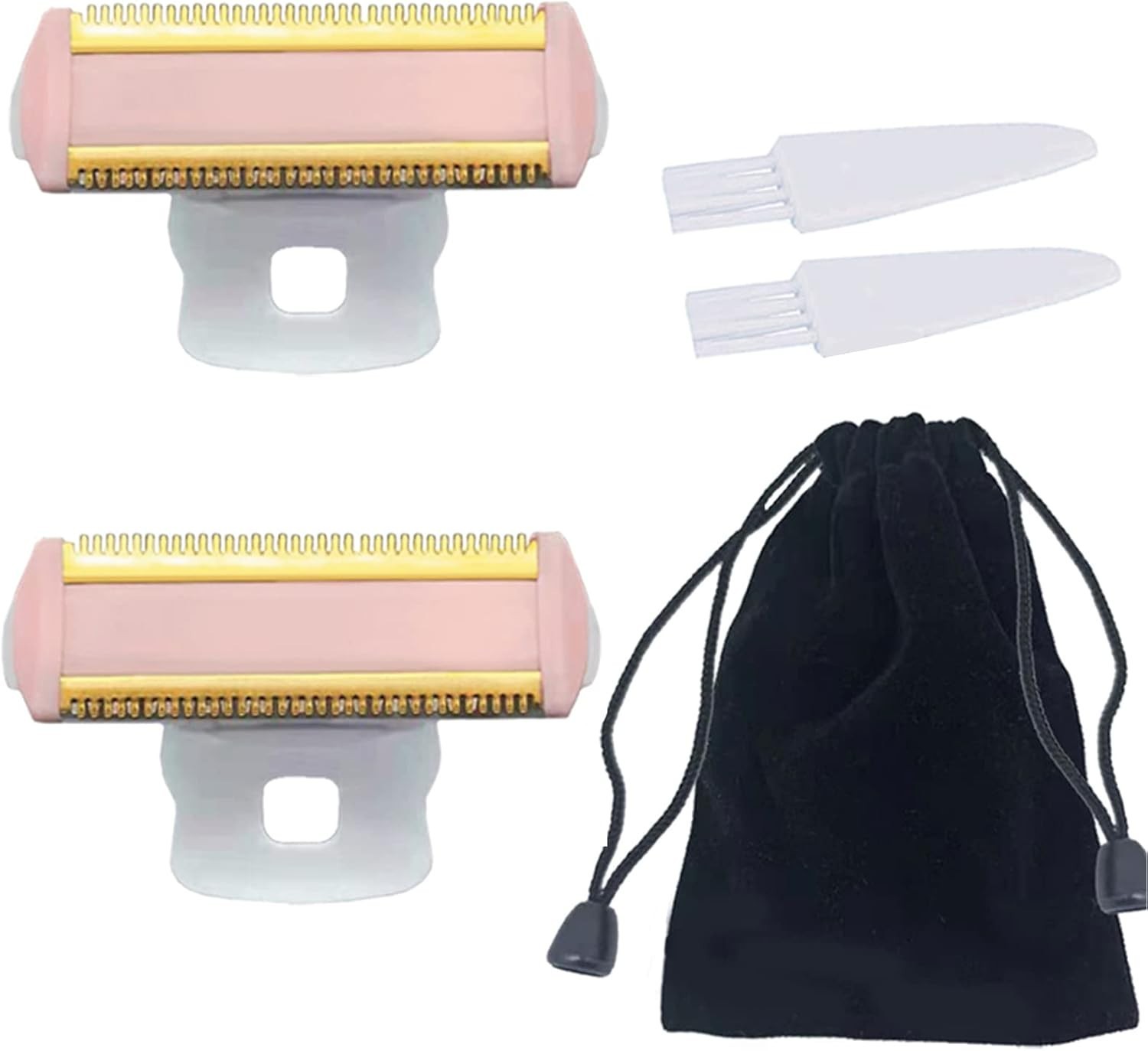 Ladies Rechargeable Trimmer Heads 2PCS & Storage Bag for Easy Travel and Use