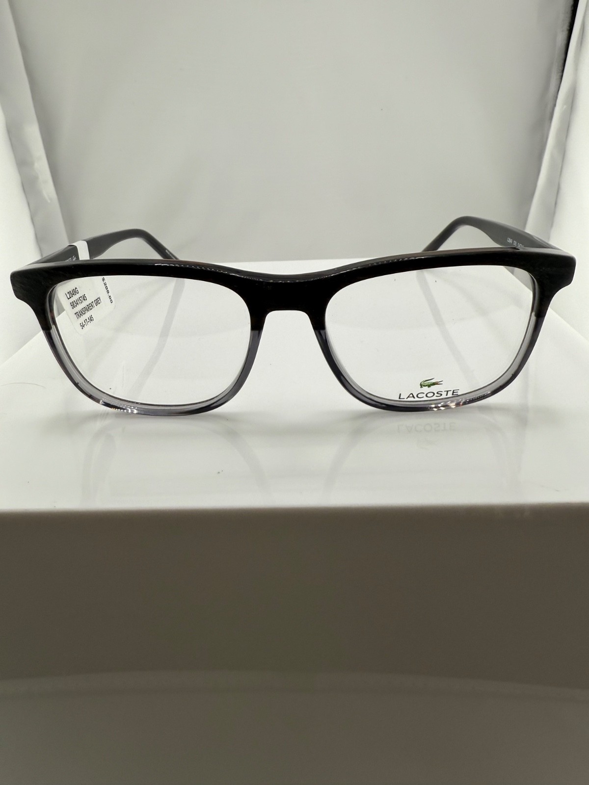 Lacoste L2849 035 Transparent Grey Eyeglasses Frame 54-17-145 NWT