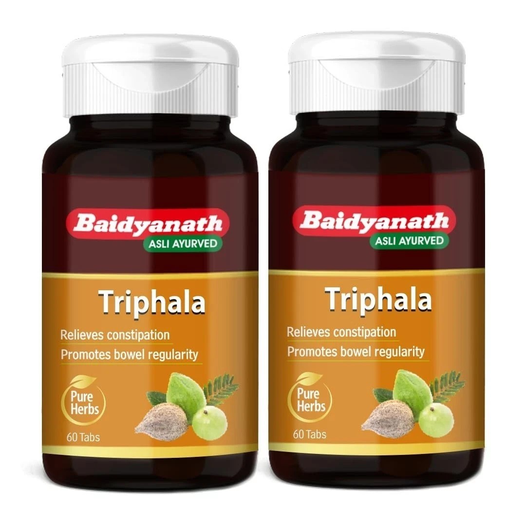 Triphala – 60 Tablets (Pack of 2) | Ayurvedic Blend of Amla, Haritaki & Baheda