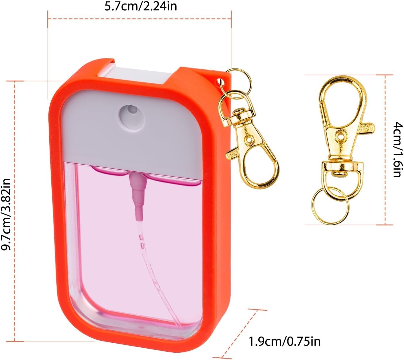 Flexible Silicone Case for Touchland Sanitizer – Enhanced Protection in Orange