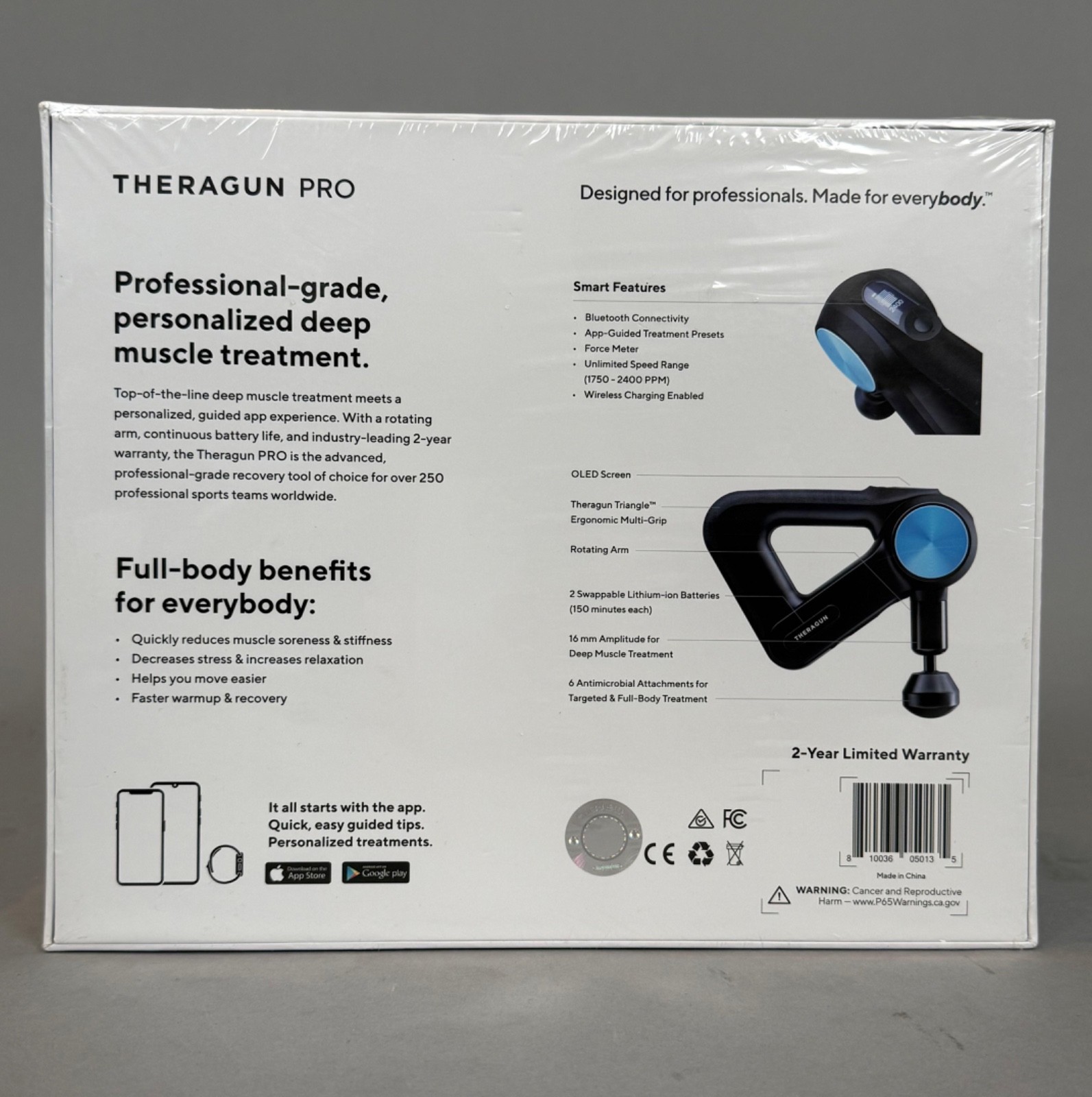 Theragun Pro Deep Muscle Massage Gun Sealed New in Box w/6 attachments