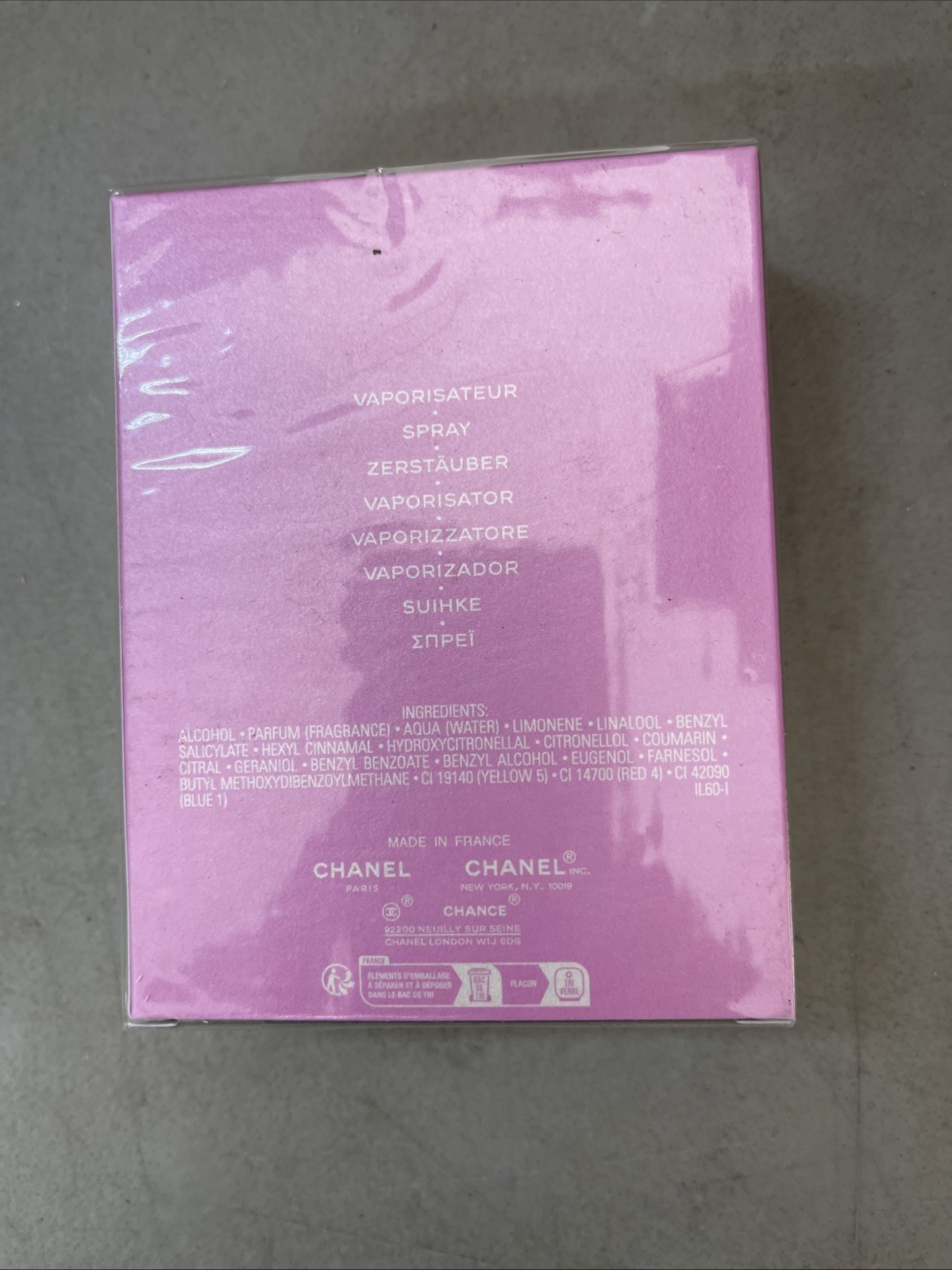 CHANEL CHANCE Eau de Parfum Spray 3.4 oz New & Sealed in Retail Box