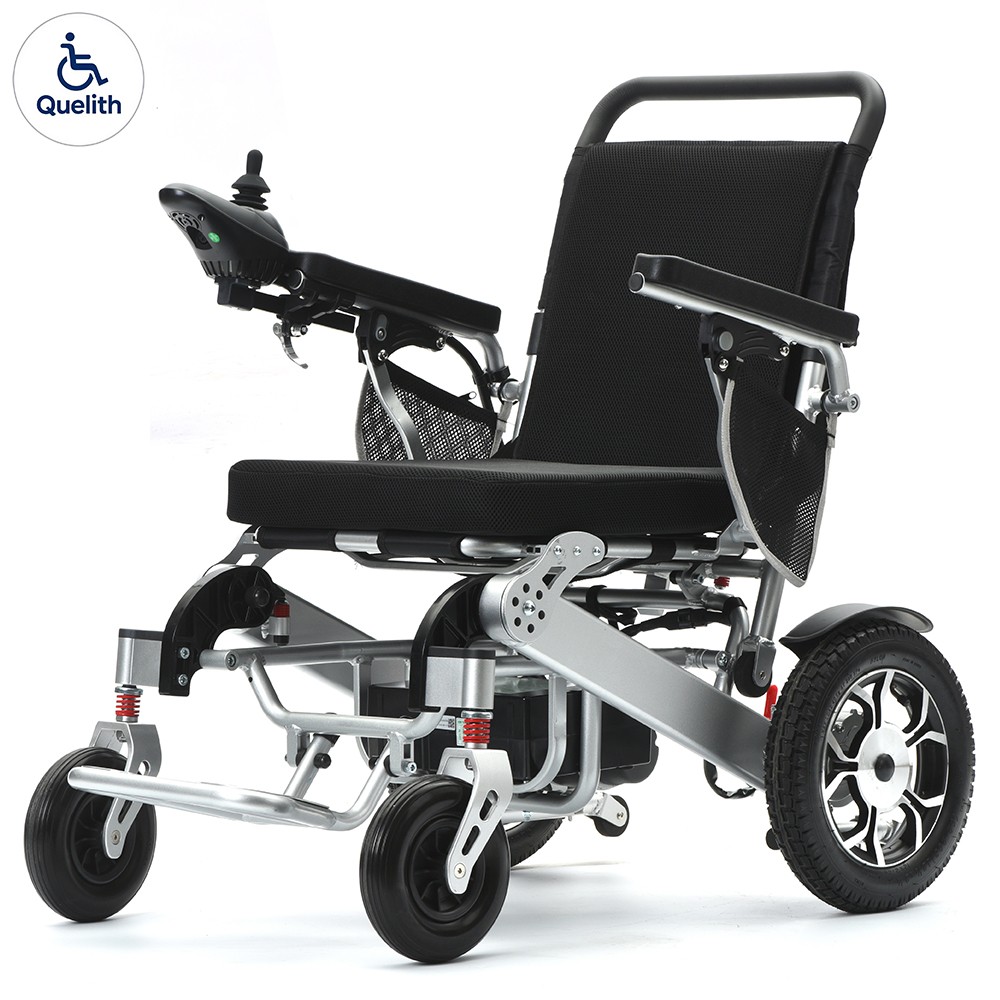 Quelith Electric Wheelchair Foldable 18″ Extra-Wide Seat 330LBS Power Chair