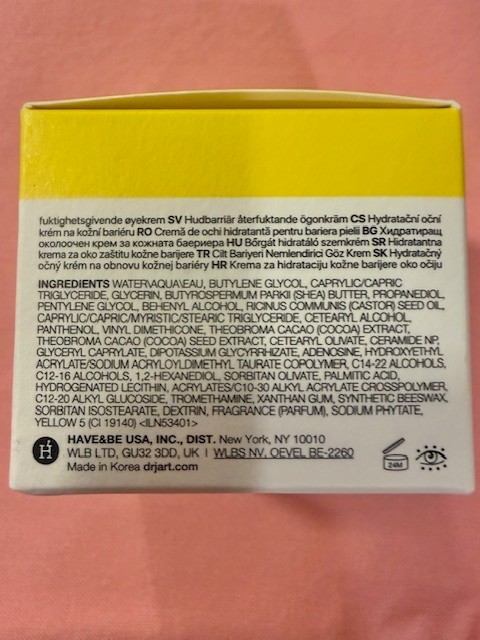 Dr. Jart+ Ceramidin Skin Barrier Moisturizing Eye Cream 15 ml Full Size NIB