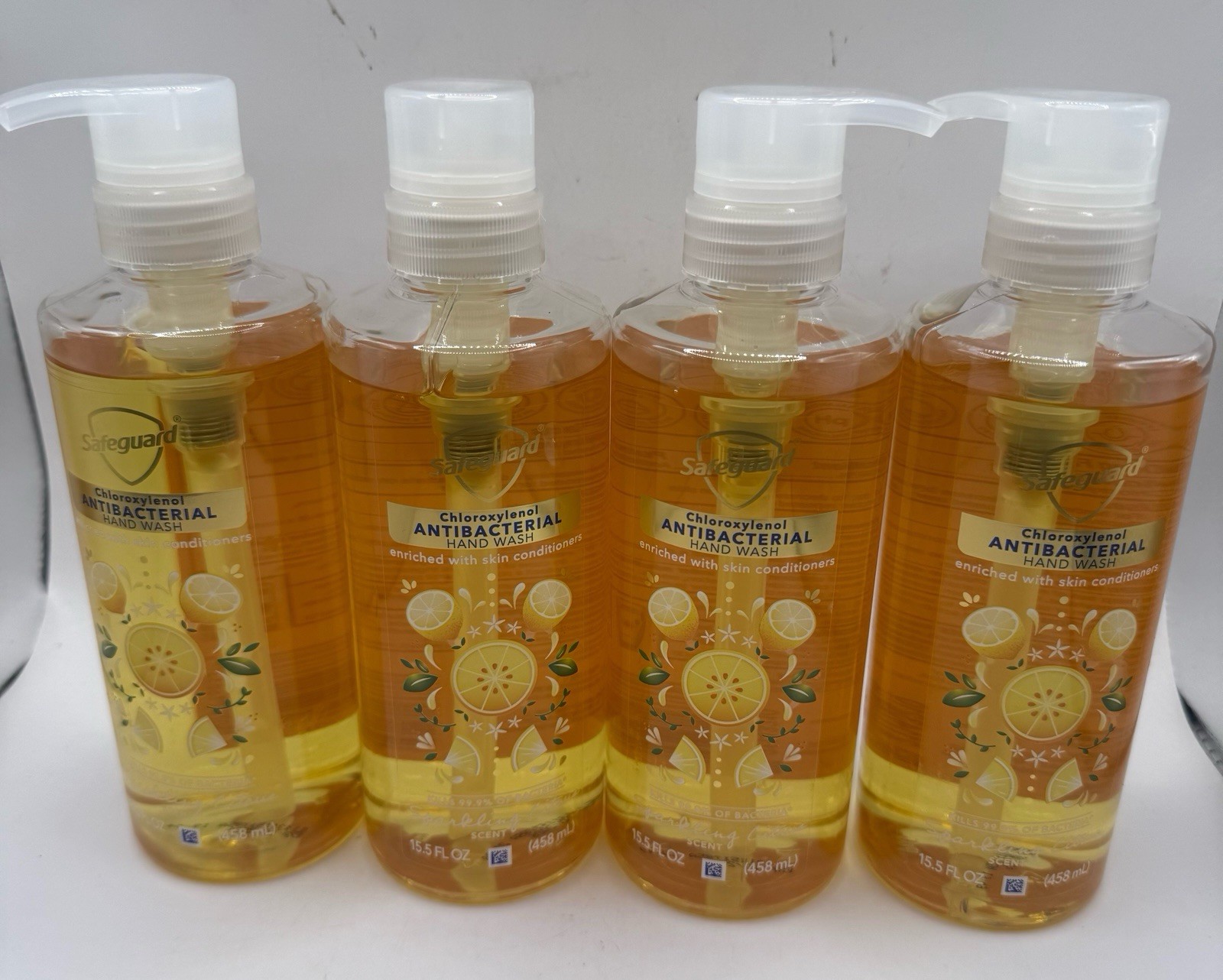 4 Safeguard Hand Wash SPARKLING CITRUS Liquid Hand Soap Pump 15.5oz Conditioners