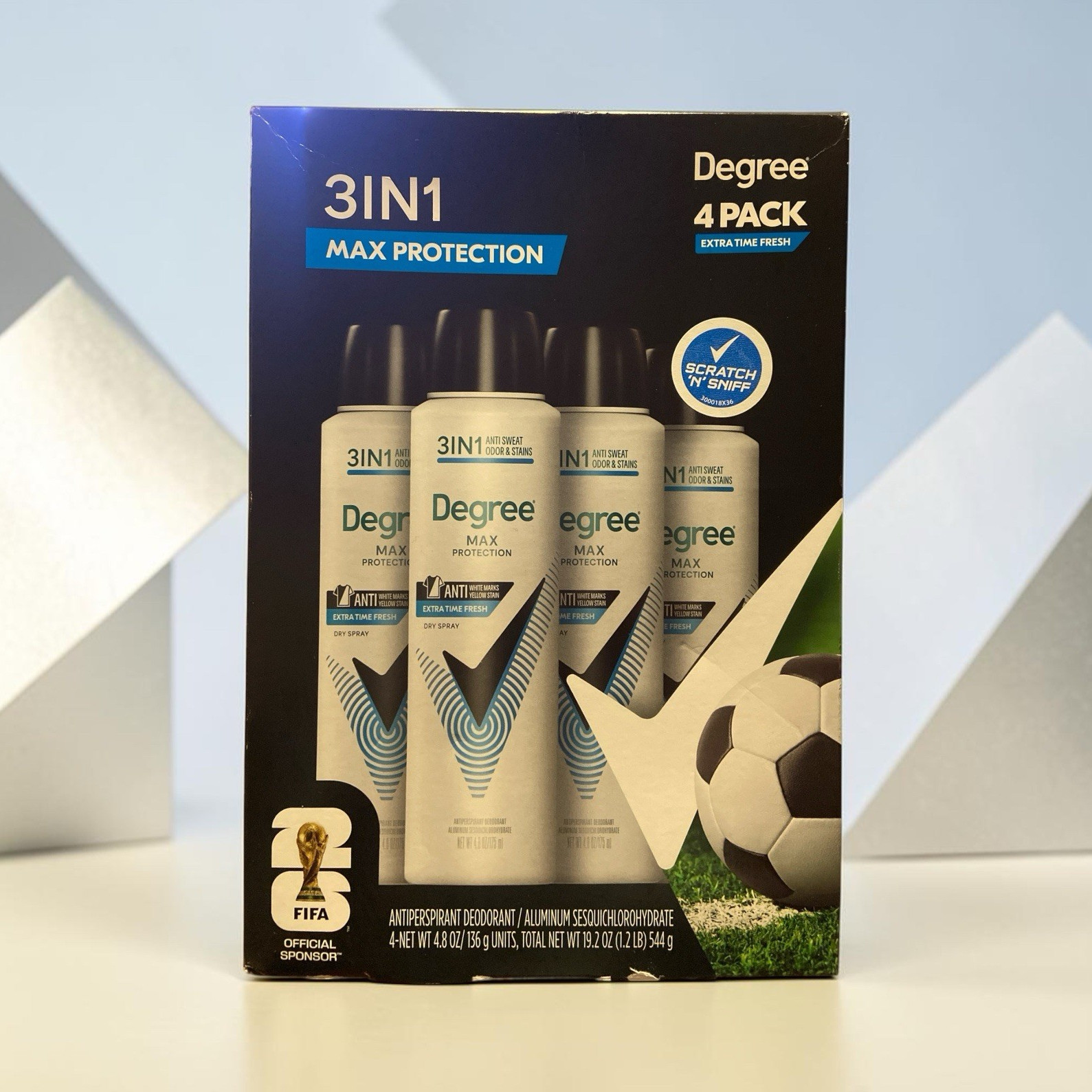 Degree Max Protection Antiperspirant Spray Extra Time Fresh 4pk 3.6 oz