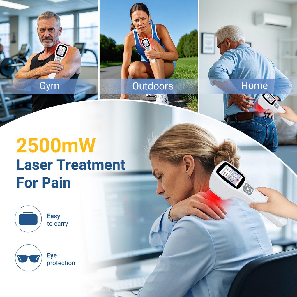 Handheld Laser Therapy Device 25 Diodes for Knee Shoulder and Ankle Pain Relief