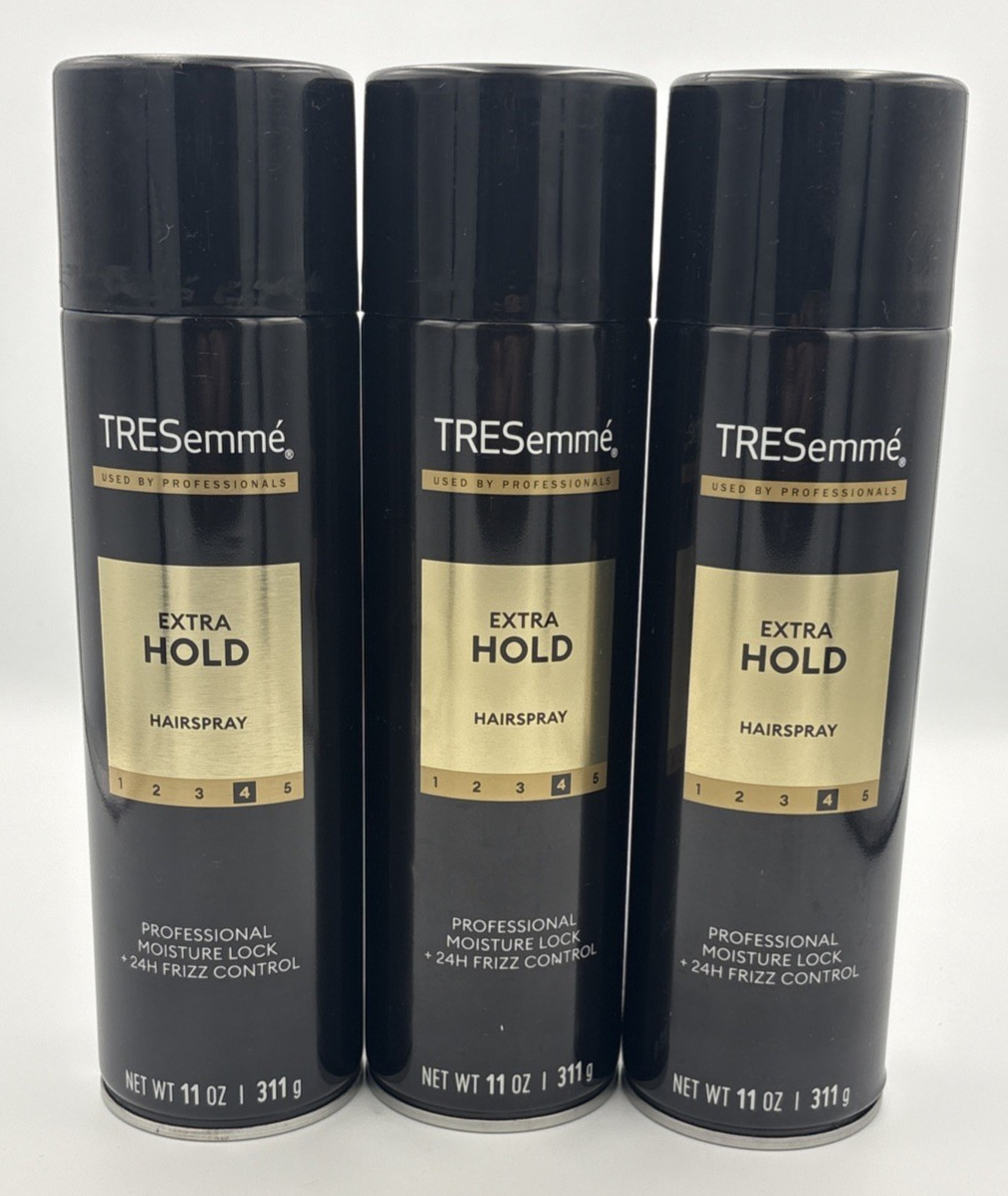 (3 Pack) Tresemme Extra Hold Hairspray Hold #4 with Pro Moisture Lock Tech 11 oz