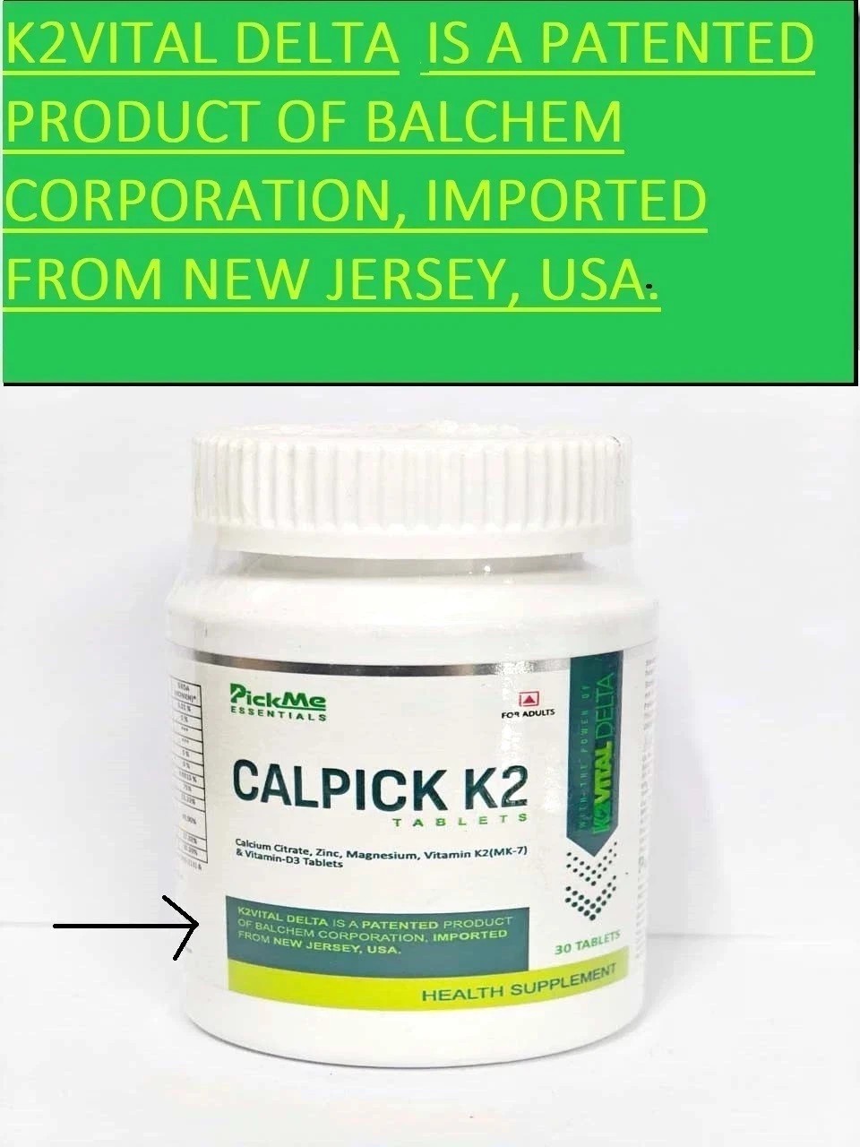 Calcium D3 K2 MK7 Magnesium Zinc Tablets – Strong Bones & Joint Support 30…