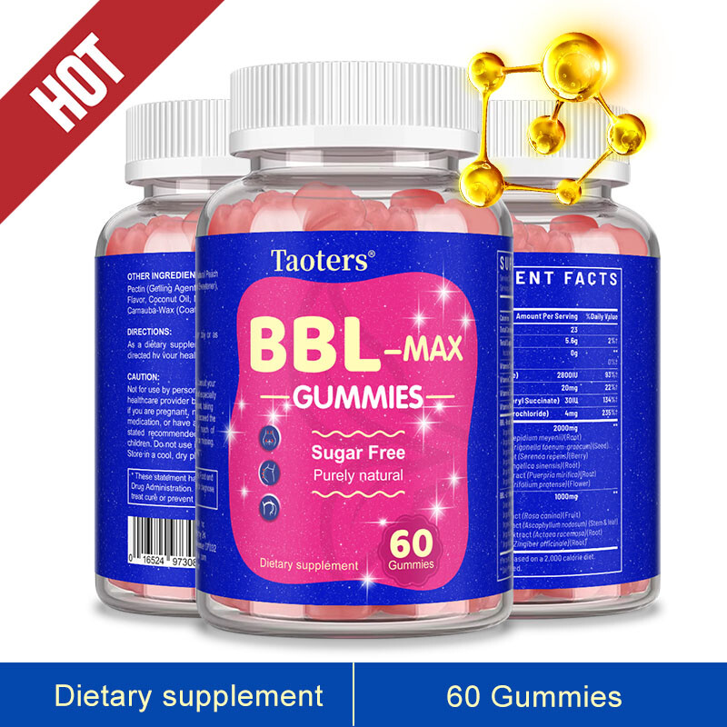 BBL – MAX Gummies – Stronger Muscles,Hip enhancement,Enhance Curves 60 gummies