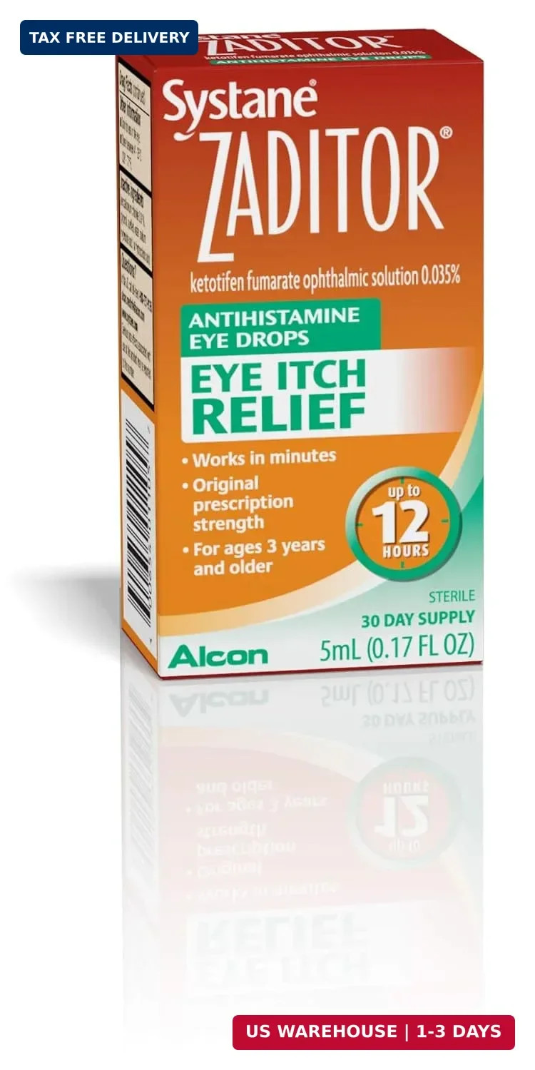 Zaditor Antihistamine Eye Drops, 5-mL
