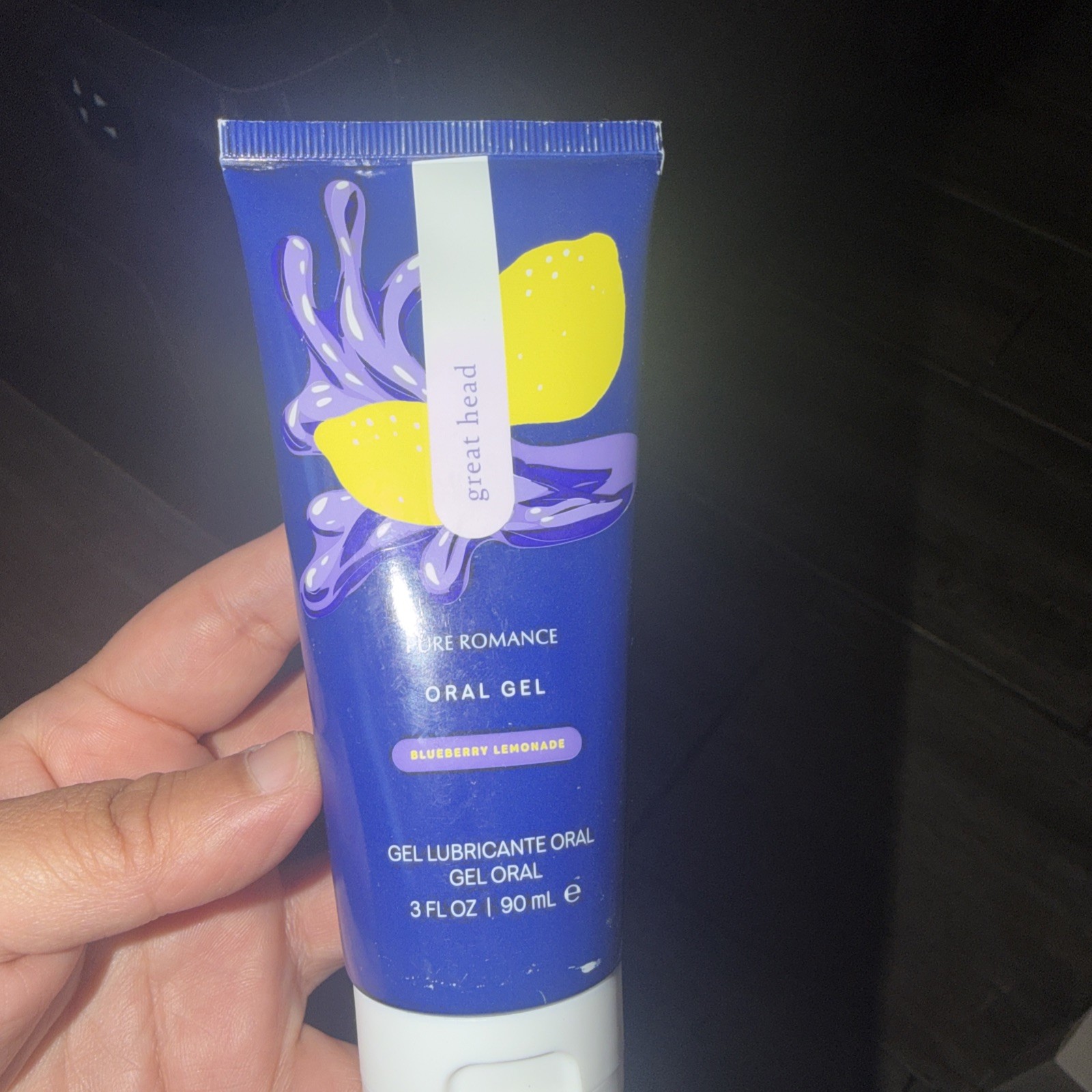 PURE ROMANCE Great Head Oral Gel Gag Reflex – BLUEBERRY LEMONADE ** NEW & SEALED