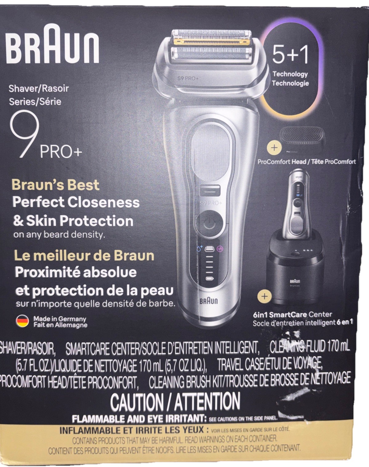 Braun Series 9 Pro Mens Electric Shaver Ultra Thin Blade Open Box New Blade