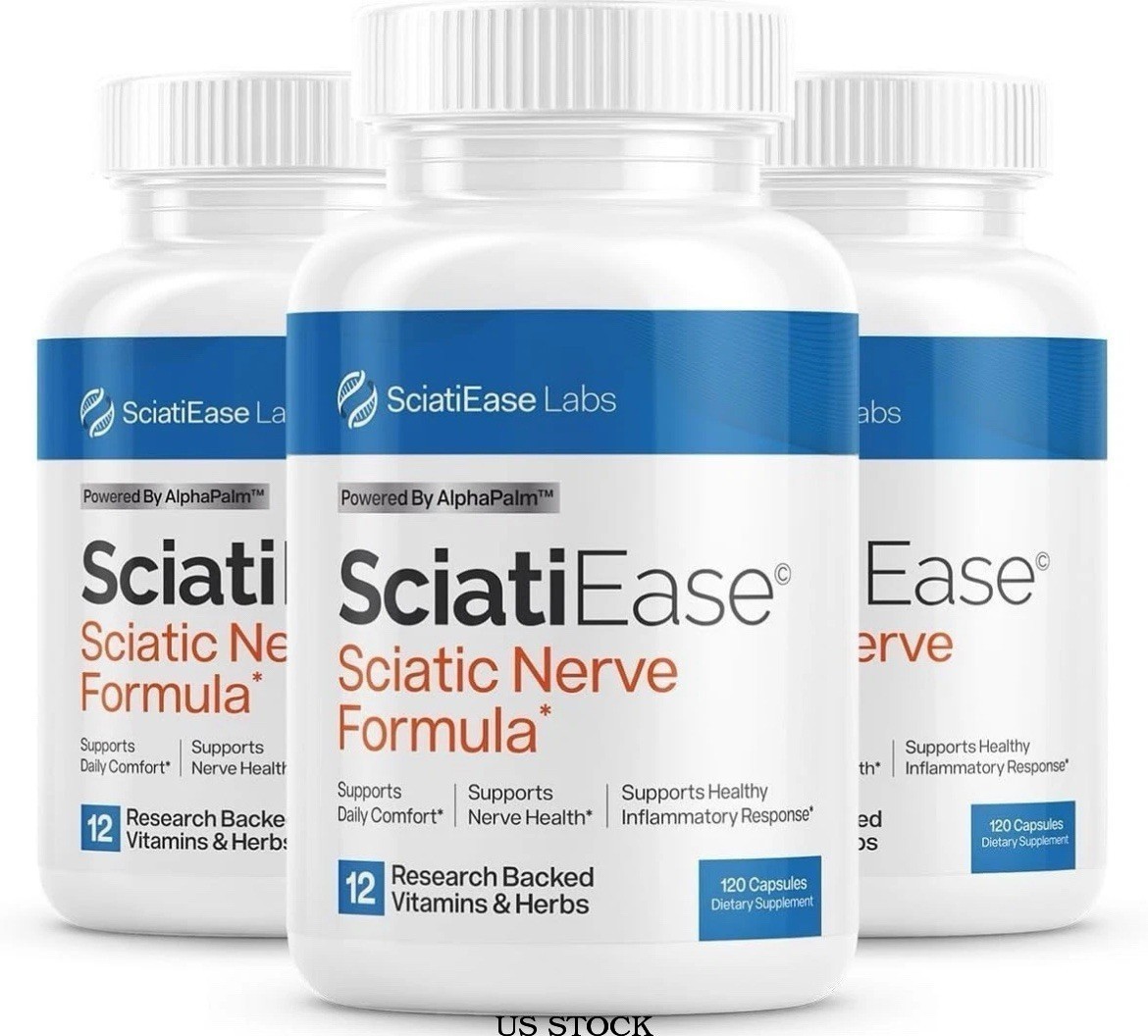 3 Pack SciatiEase Labs Sciatic Nerve Formula Sciati Ease 120 Caps Exp 2027