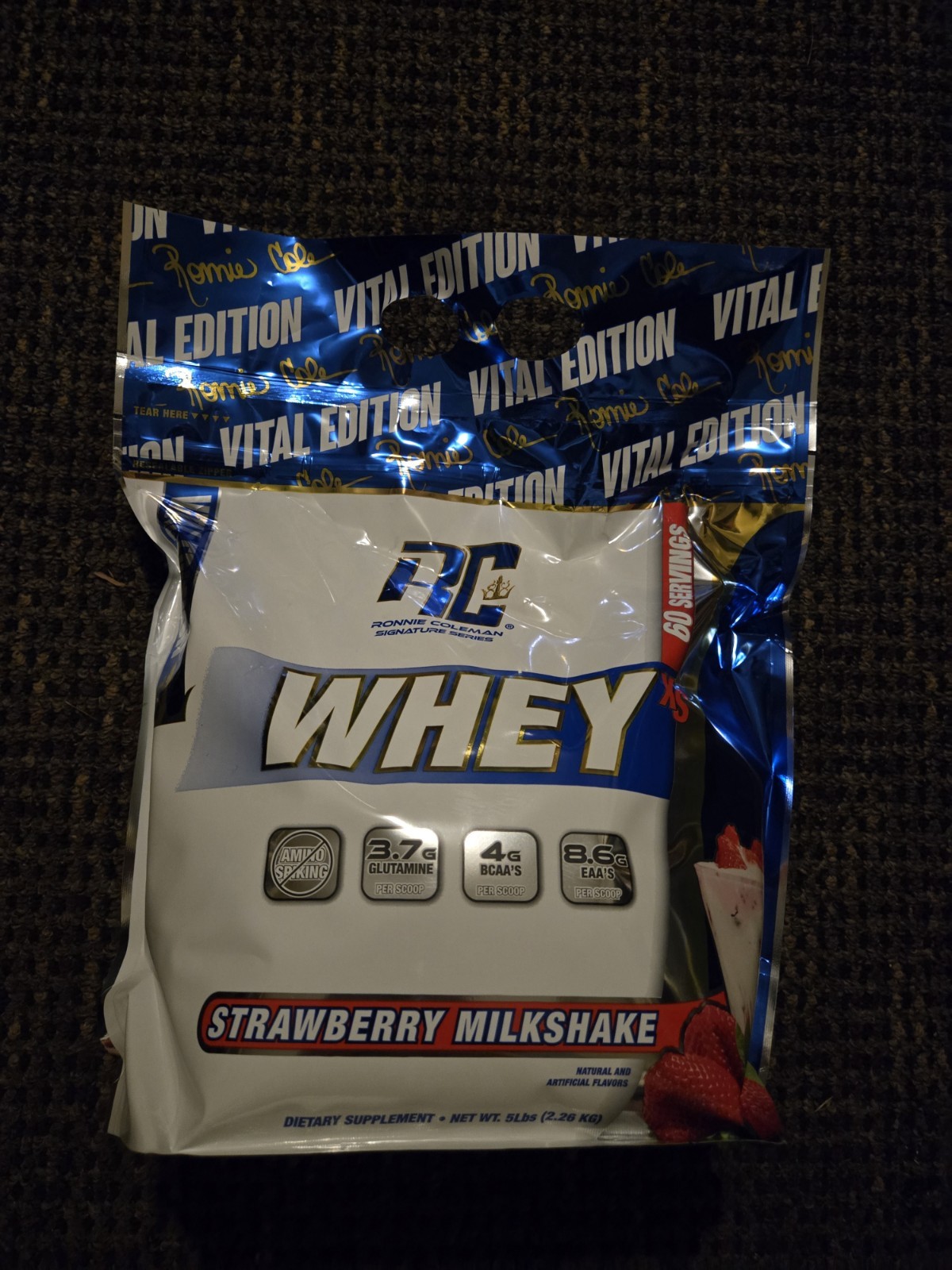 60 Servings Whey Protein Ronnie Coleman Strawberry Vital Edition