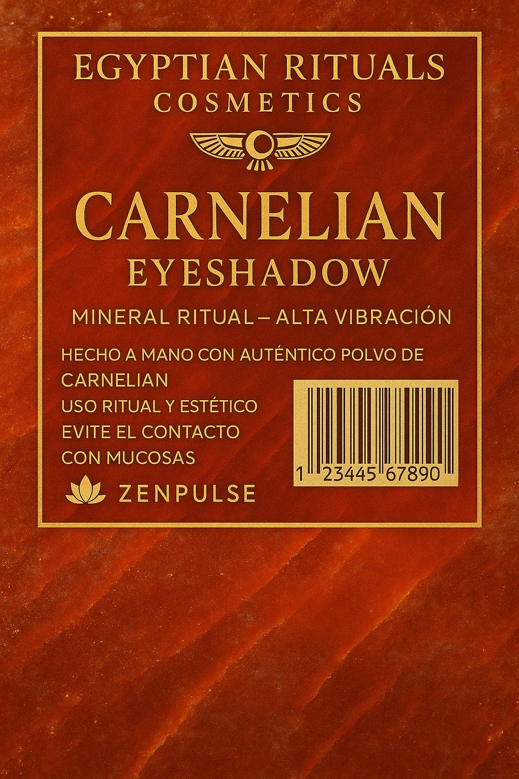 Ancient Egyptian Carnelian Stone Red Eyeshadow