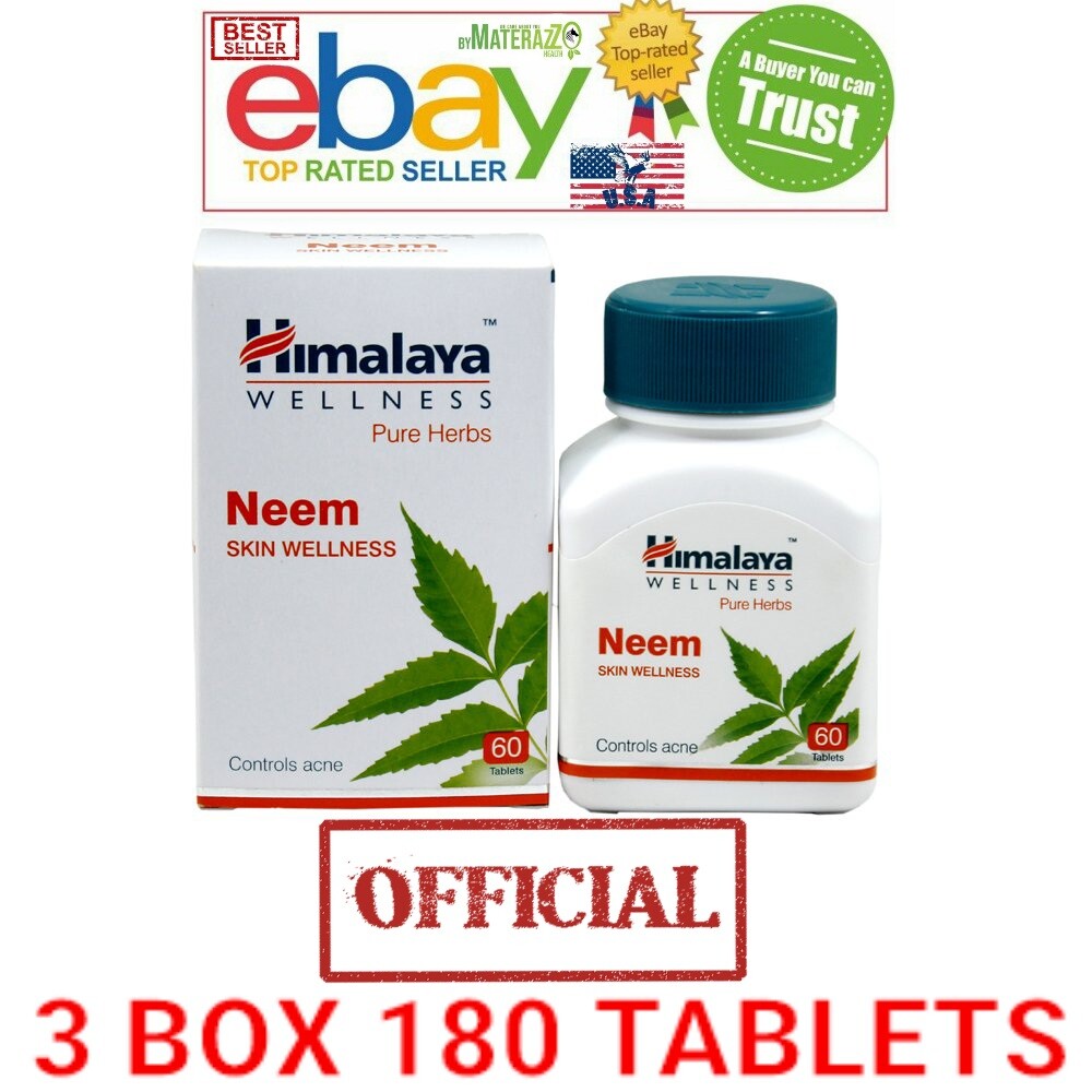Neem Himalaya Official 3 Bottles 180 Tablets USA Immunity&Blood support Exp2024