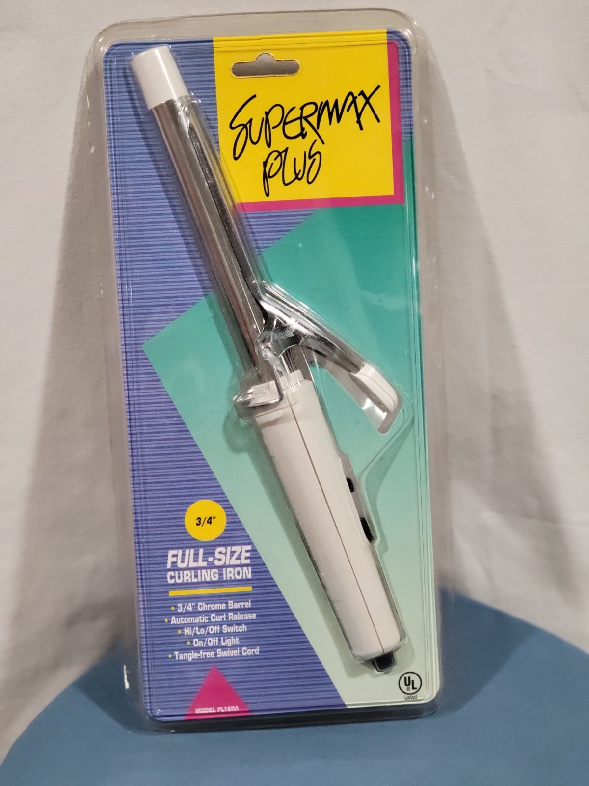 Supermax Plus 3/4″ Full-Size Chrome Barrel Vintage Curling Iron UL Listed NEW