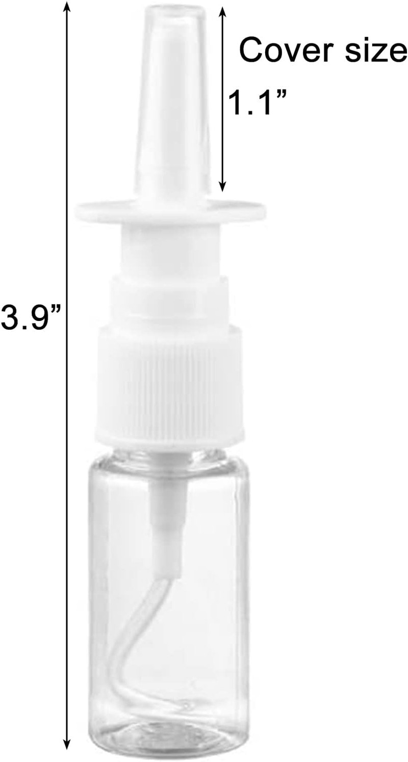 3Pcs 10ml Empty Nasal Spray Bottle Refillable Mist Saline Essential Oil Use